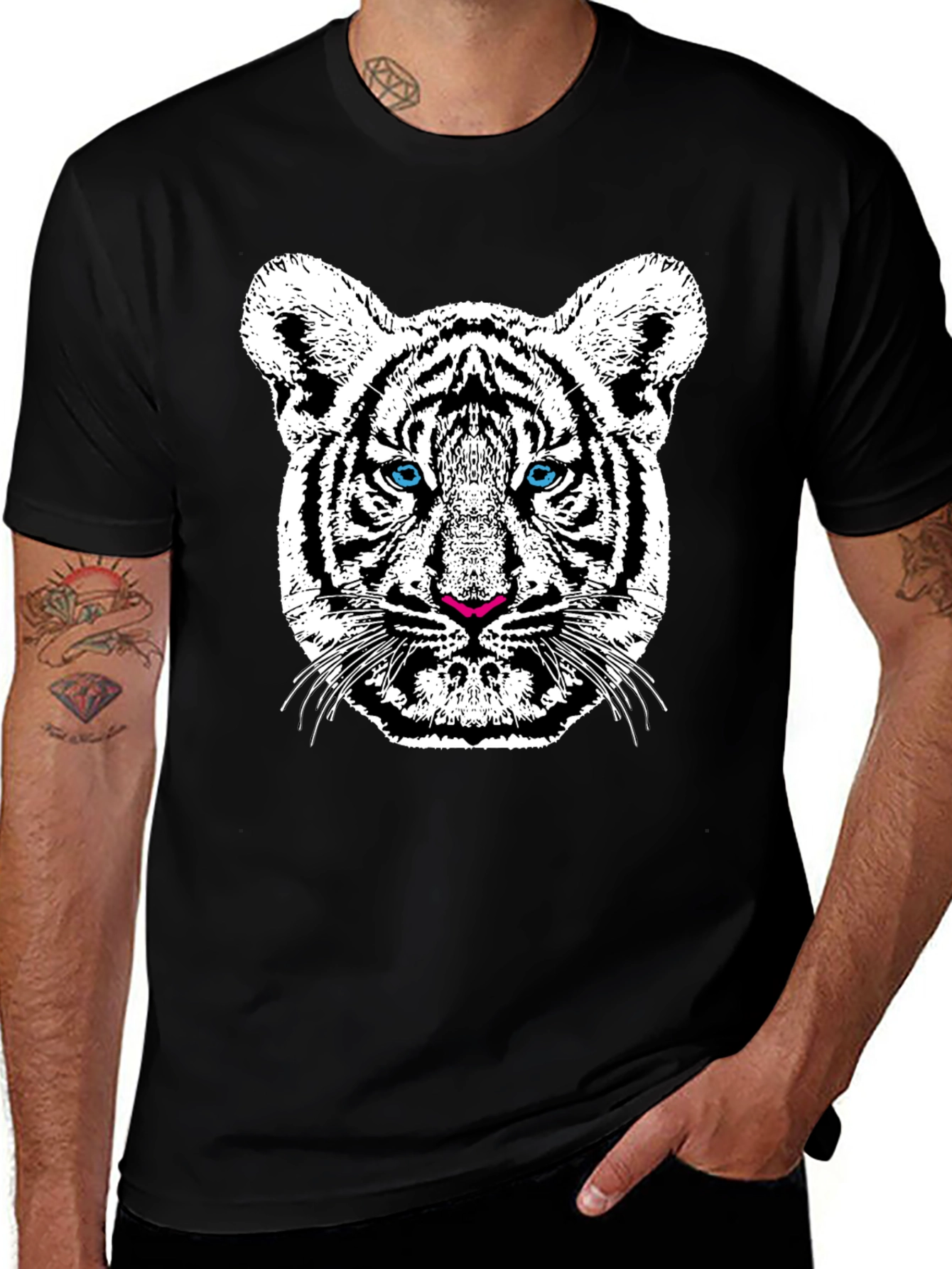 Variant 7 of Tiger Graphic Print T-Shirt - Casual Wear