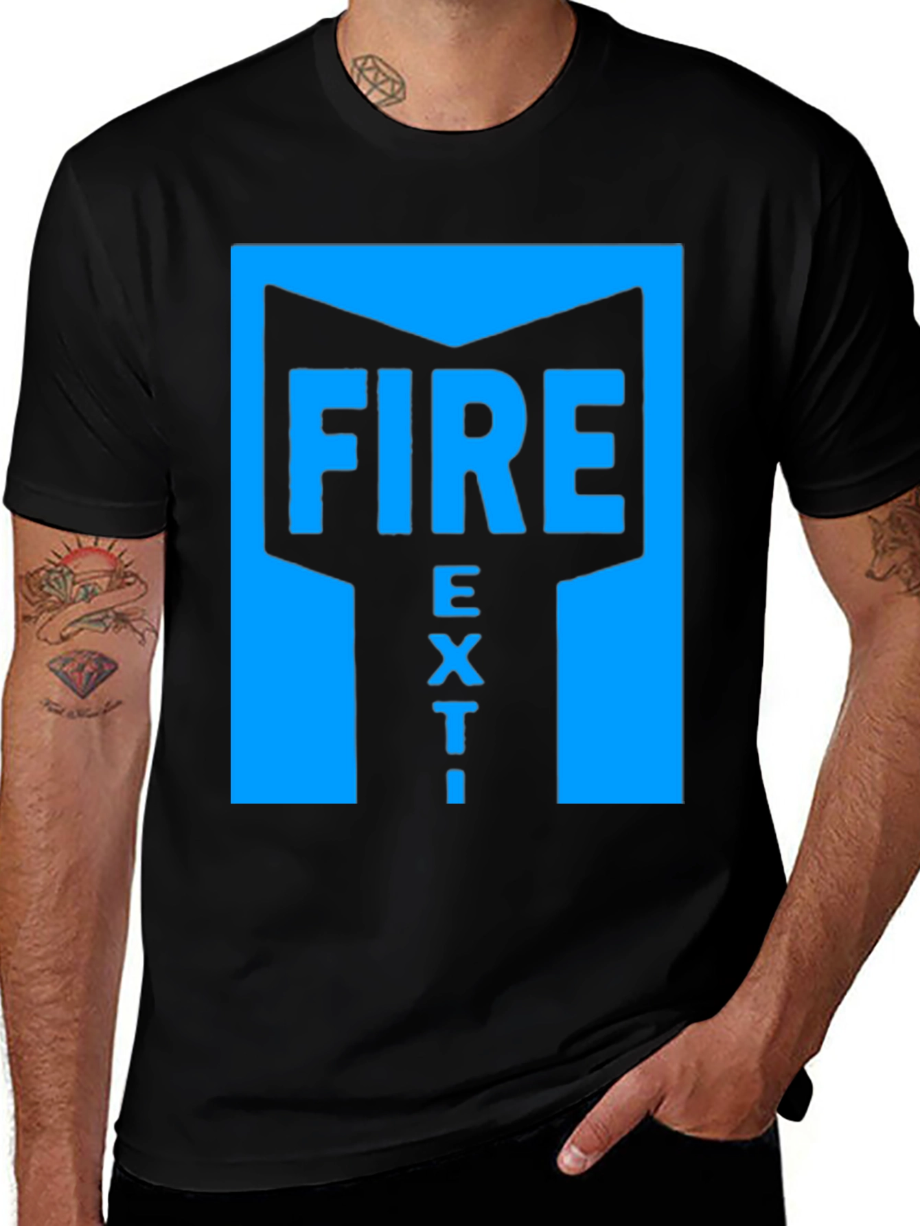 Variant 2 of Fire Exit Graphic Tee - Bold Statement T-Shirt
