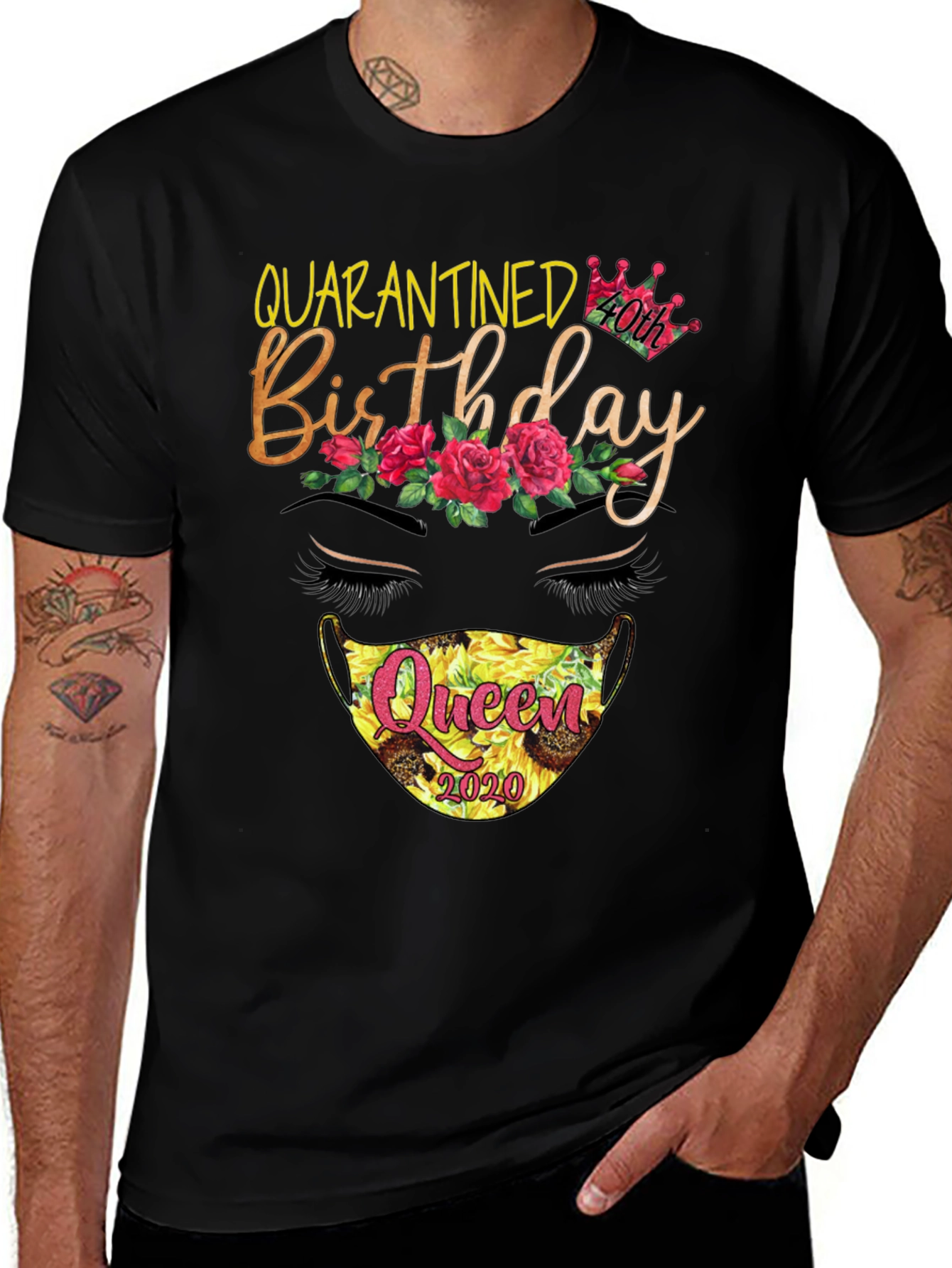 Variant 22 of Quarantined 40th Birthday Queen T-Shirt