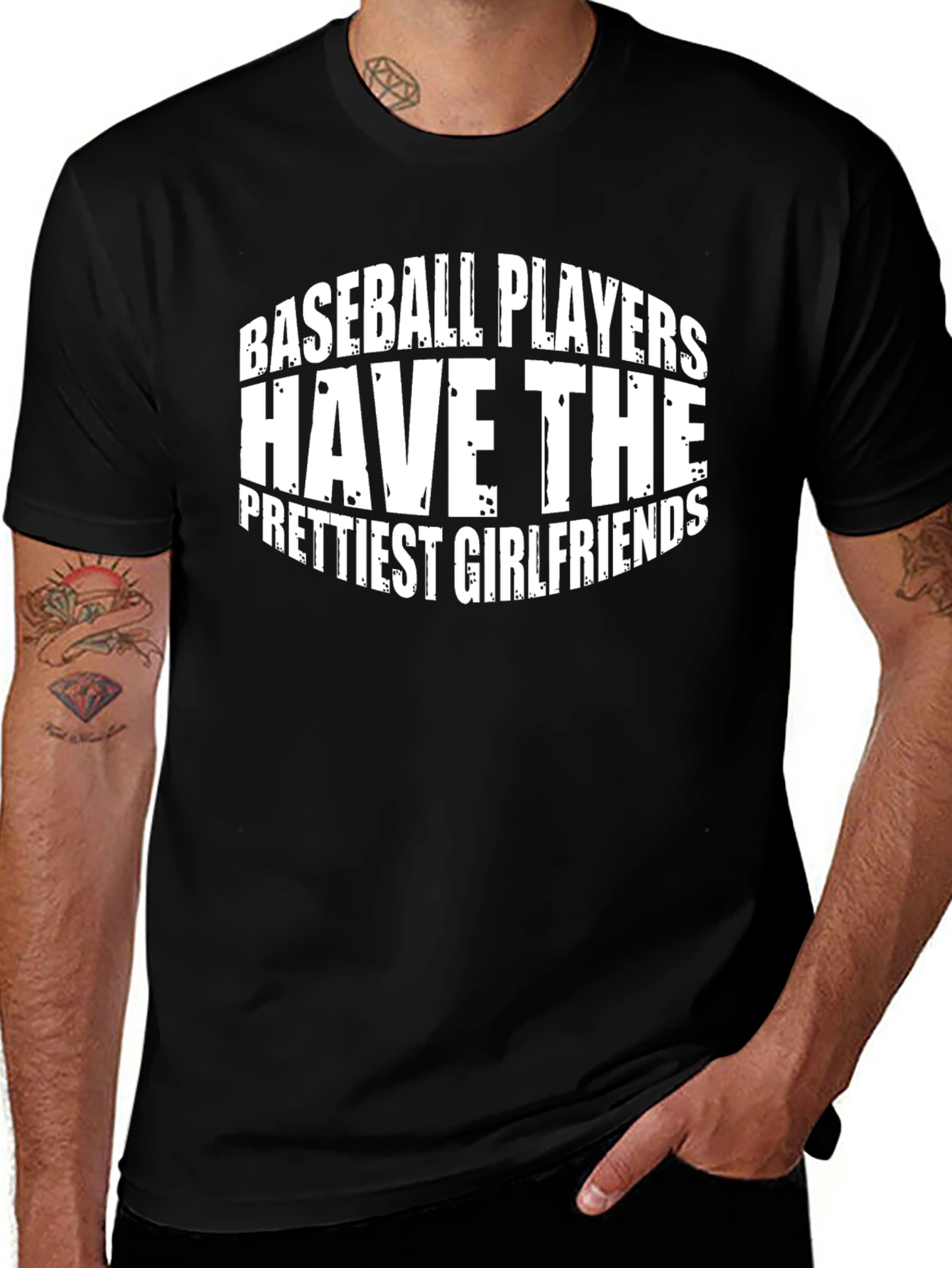 Variant 22 of Baseball Players Prettiest Girlfriends Graphic Tee