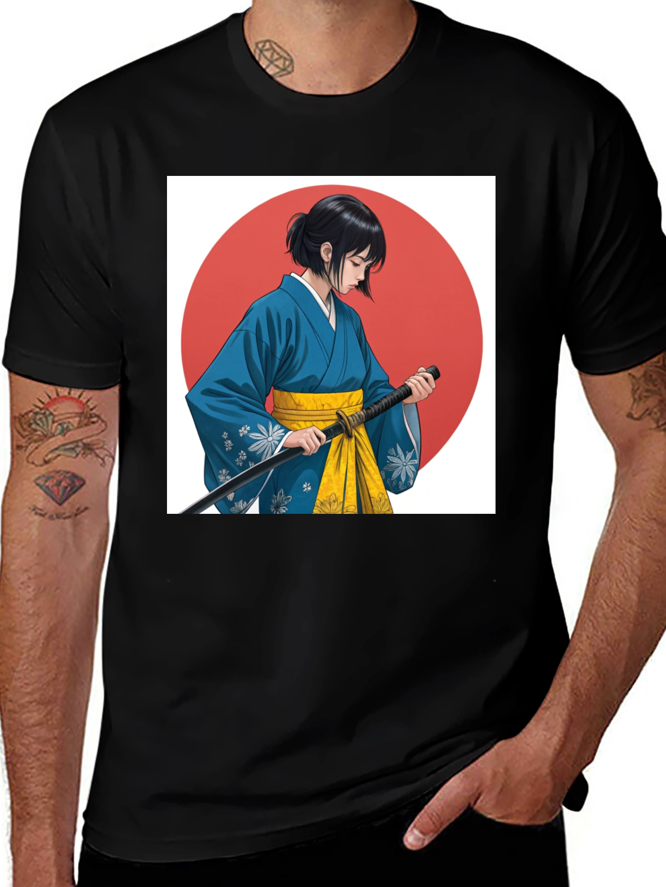 Variant 20 of Anime Samurai T-Shirt - Unique Graphic Tee