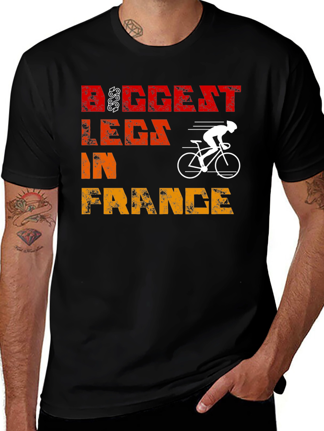 Variant 27 of Biggest Legs in France Cycling T-Shirt