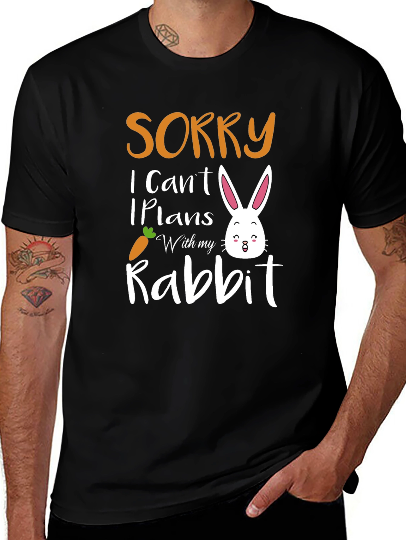 Funny Easter Bunny Sorry Rabbit Plans T-Shirt