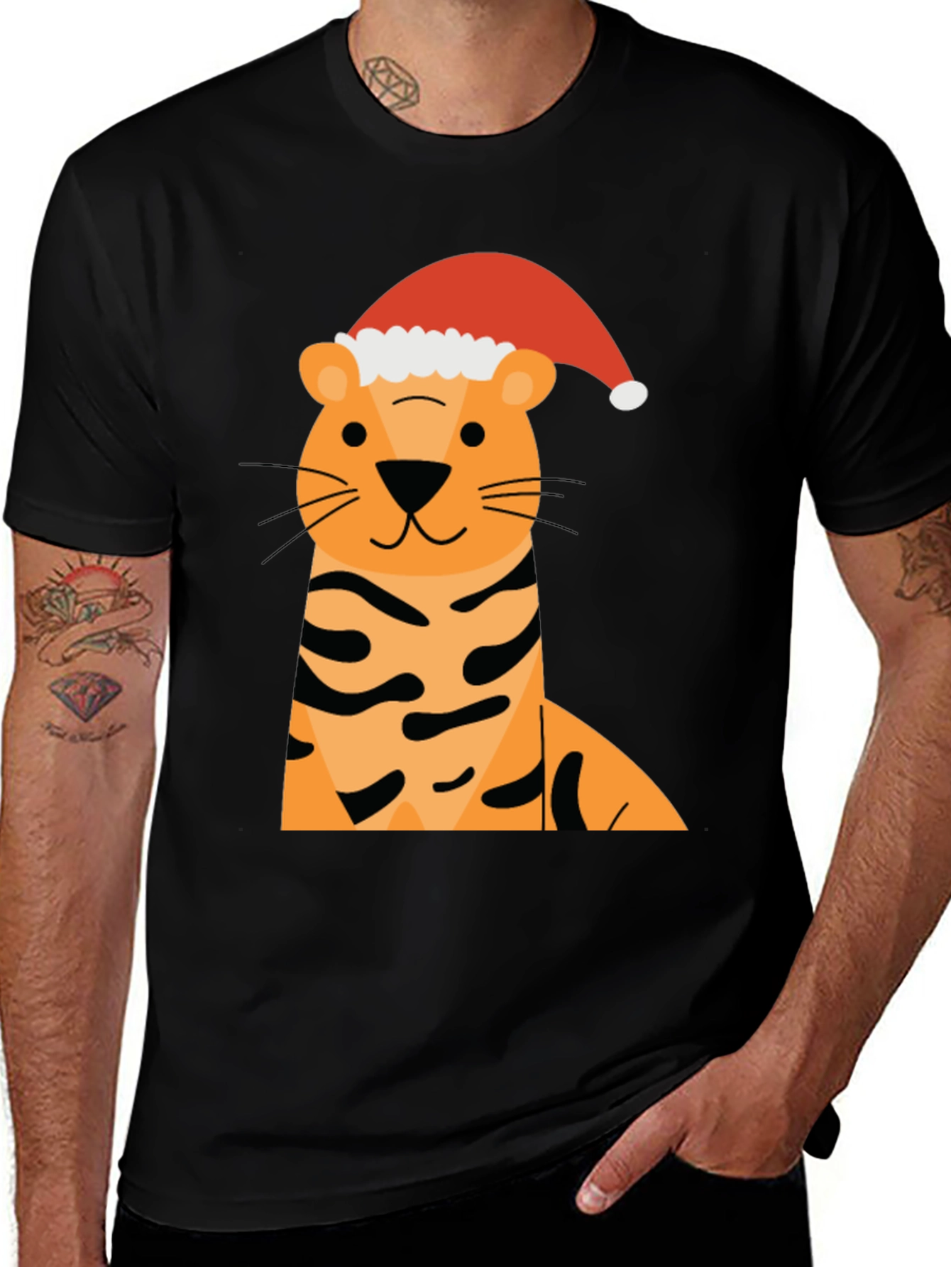 Variant 28 of Festive Tiger Graphic Tee - Holiday Cheer