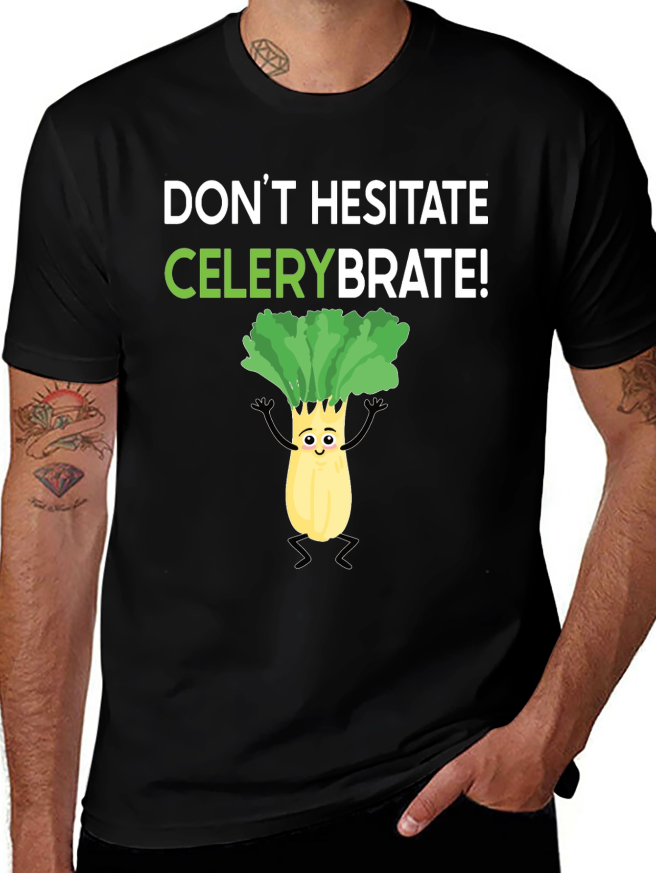 Variant 2 of Celerybrate! Funny Celery Graphic T-Shirt