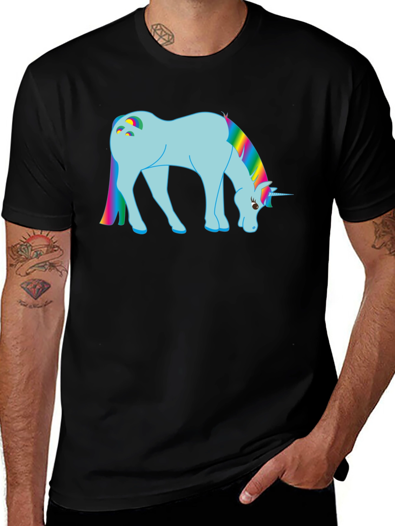 Variant 5 of Rainbow Unicorn Graphic T-Shirt