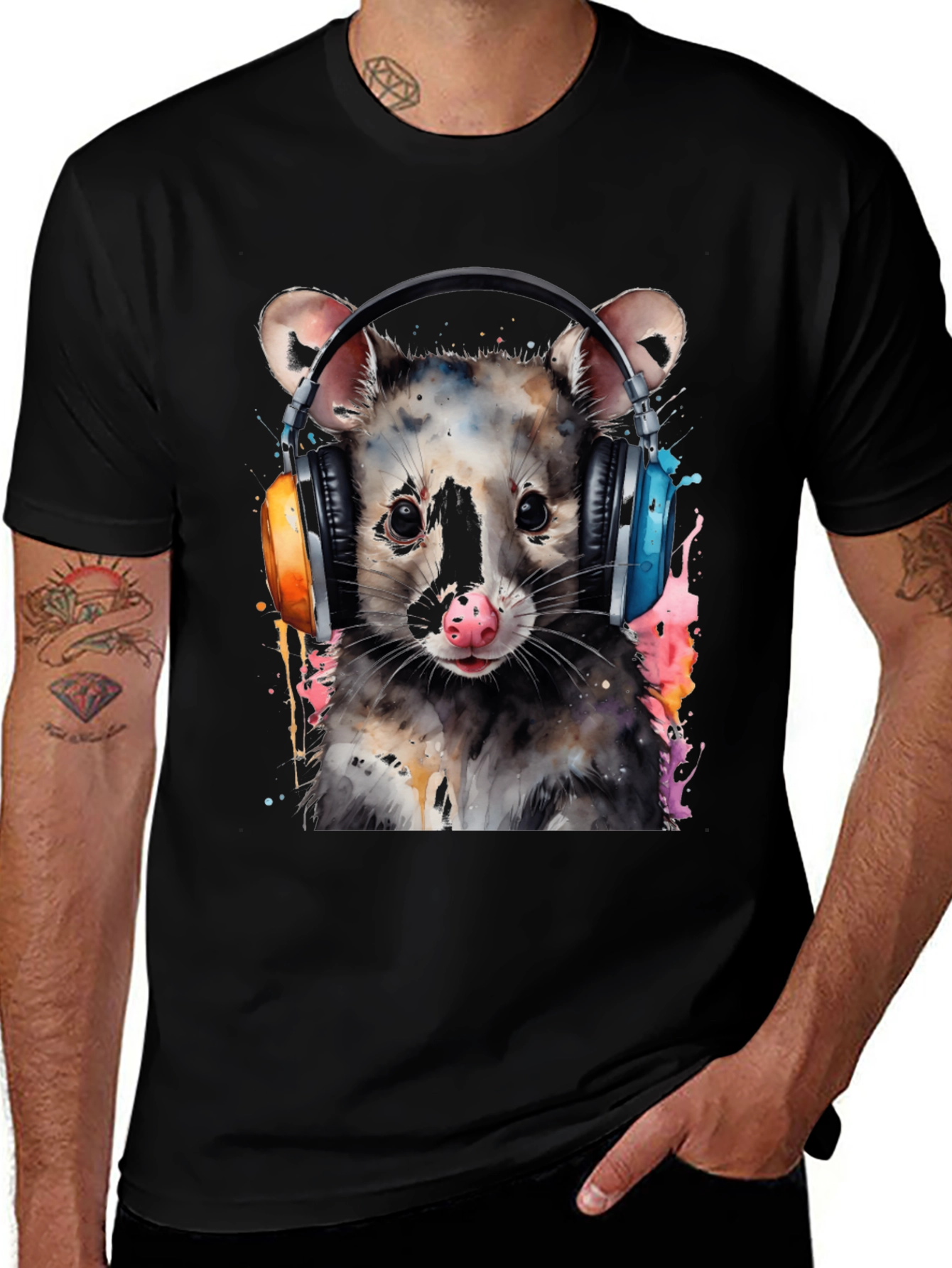 Variant 30 of Cool Opossum DJ Graphic Tee