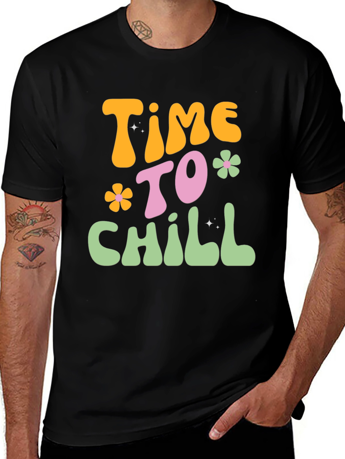 Variant 2 of Time To Chill Graphic Tee - Retro Design