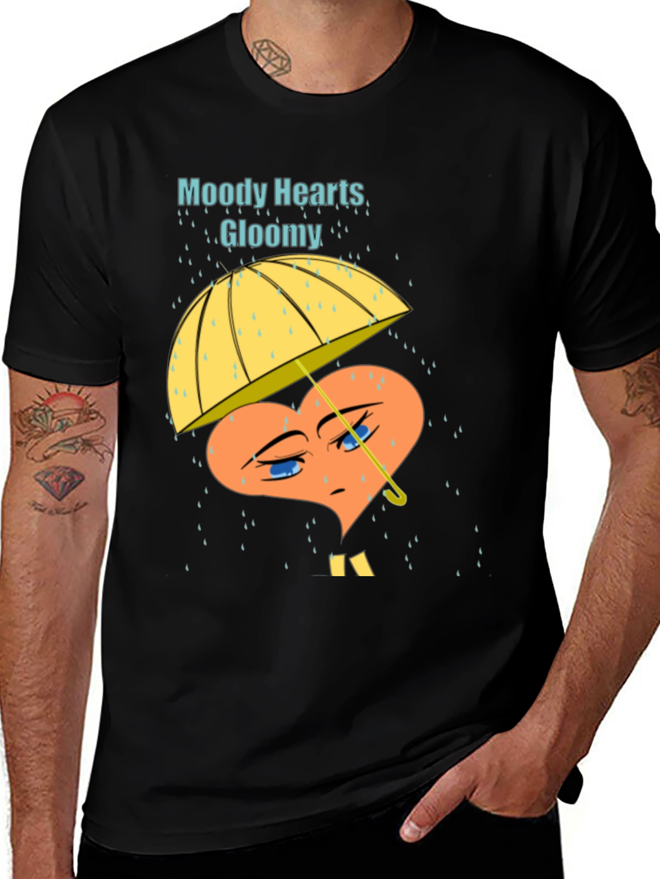 Variant 20 of Moody Hearts Gloomy Graphic T-Shirt