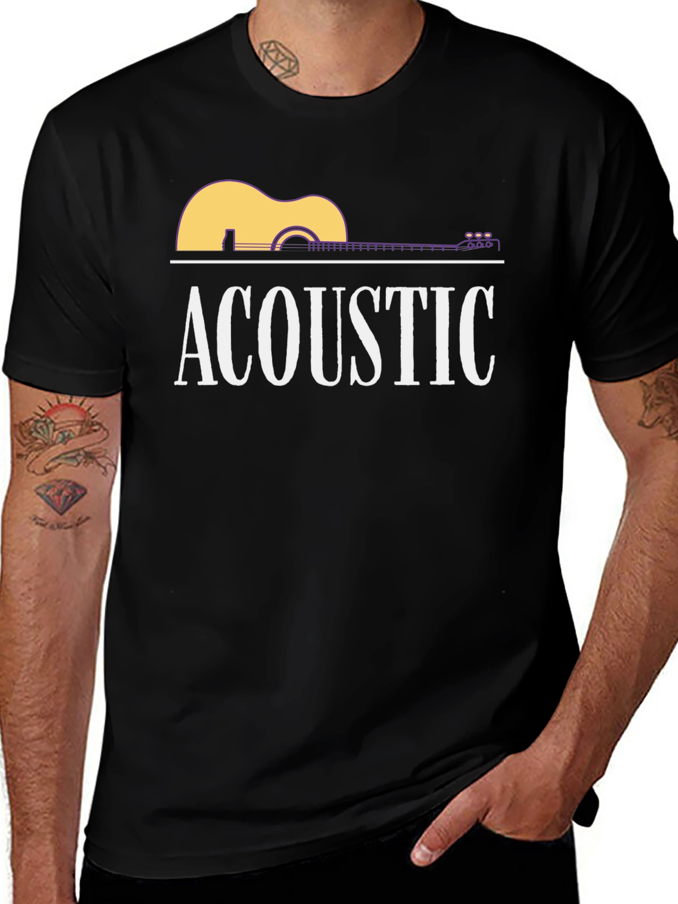 Acoustic Guitar T-Shirt - Music Lover Tee