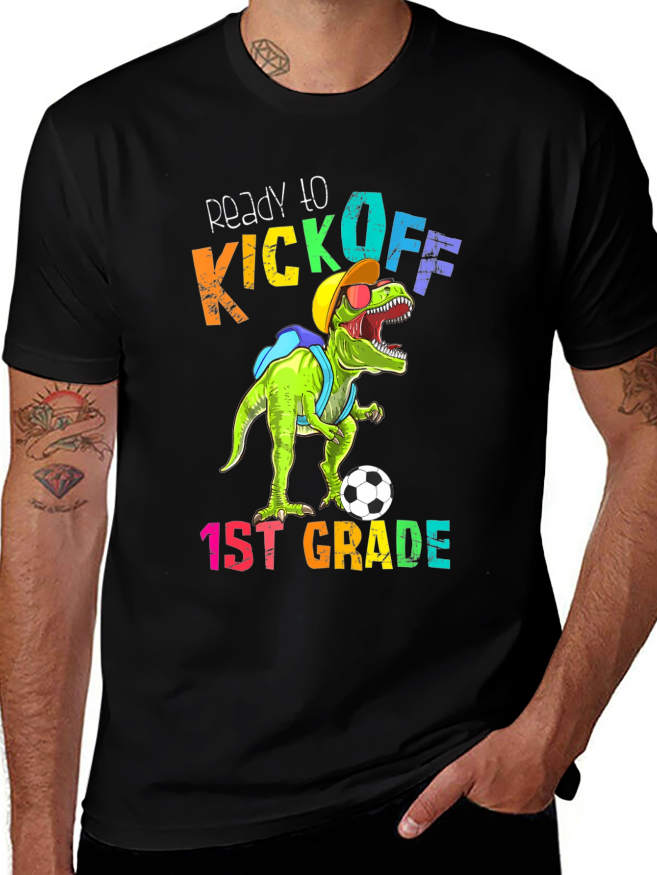 Variant 13 of Ready to Kickoff 1st Grade T-Shirt