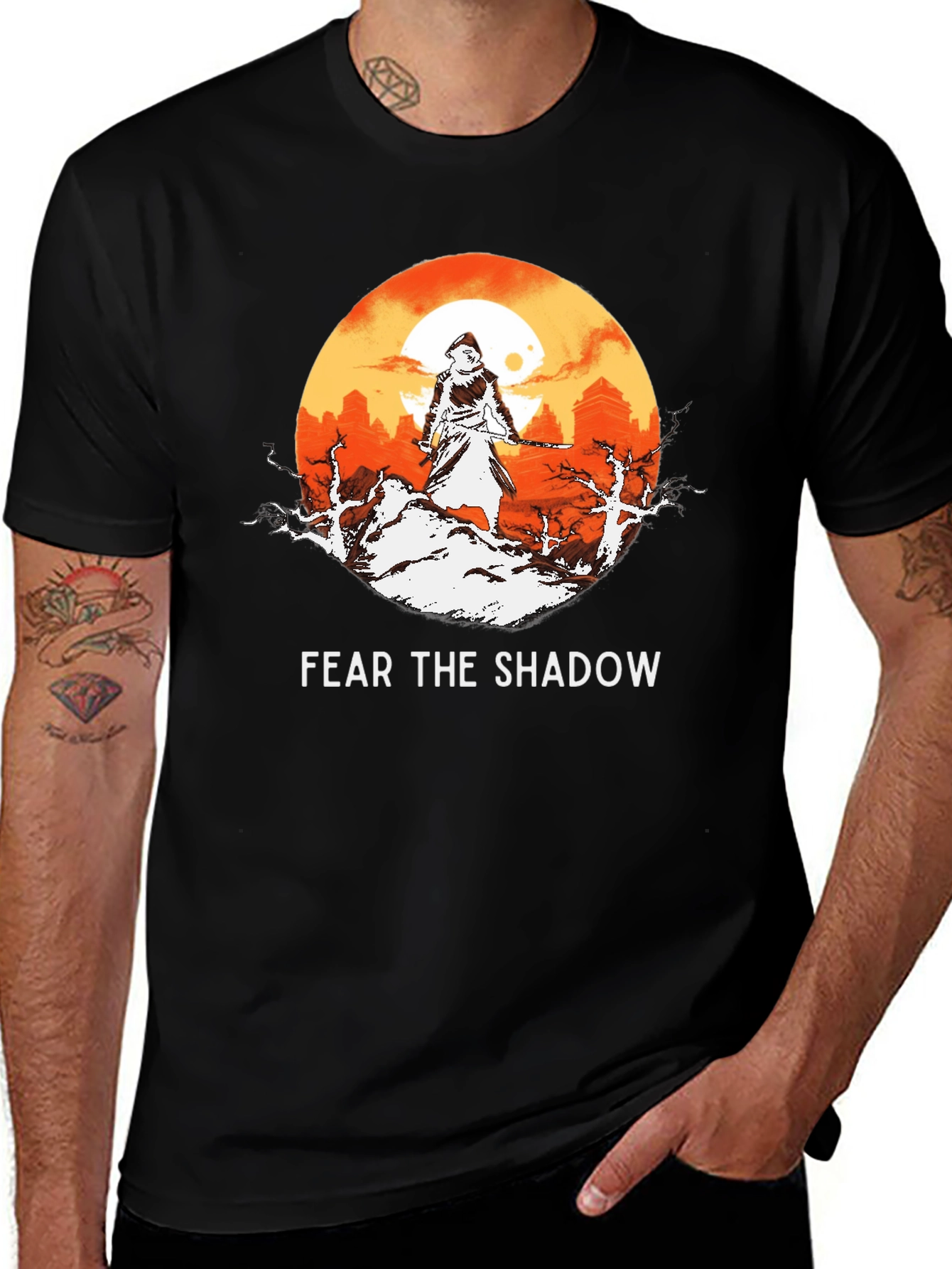 Variant 19 of Fear the Shadow T-Shirt - Samurai Style