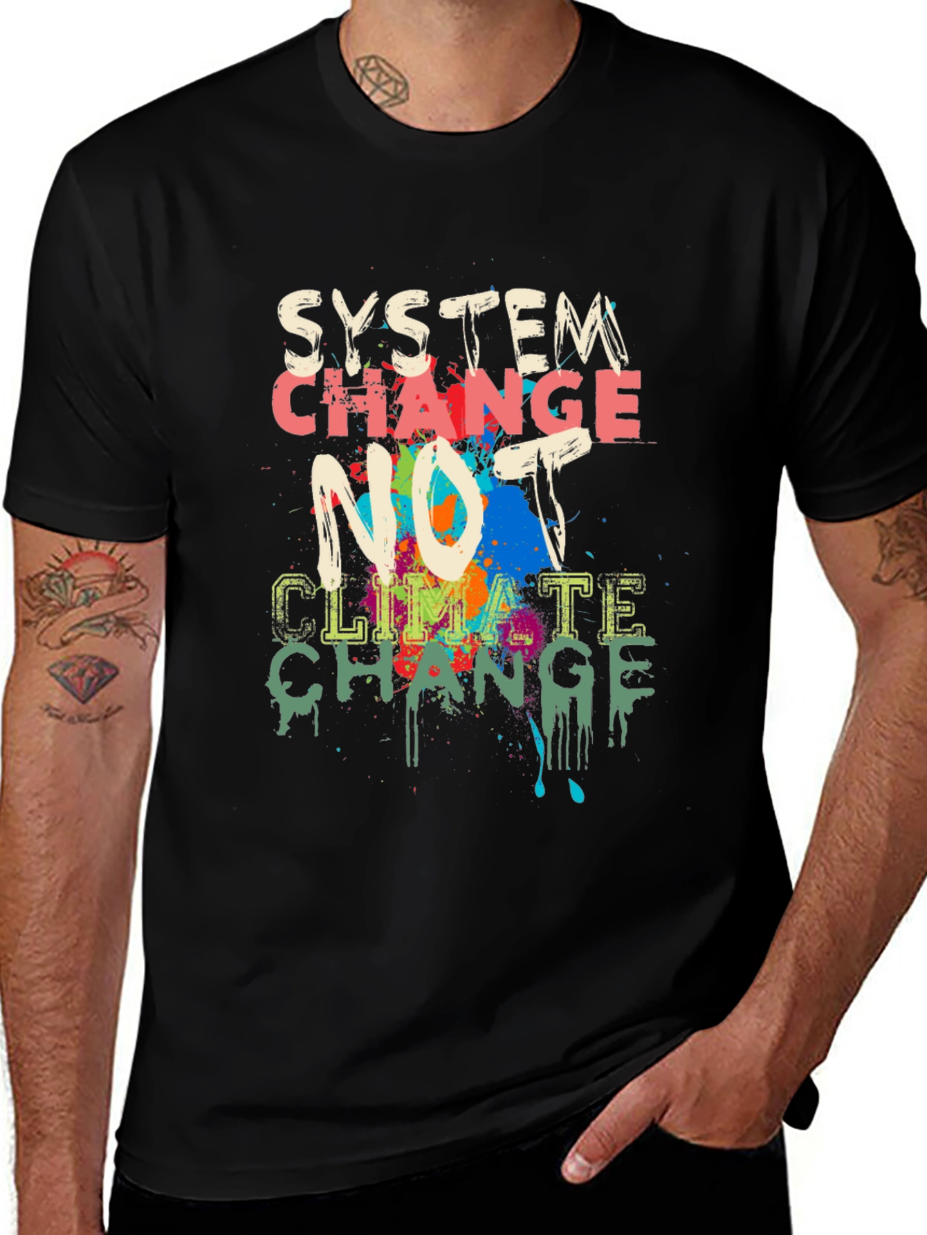 System Change Graphic Tee - Climate Awareness Activist Shirt