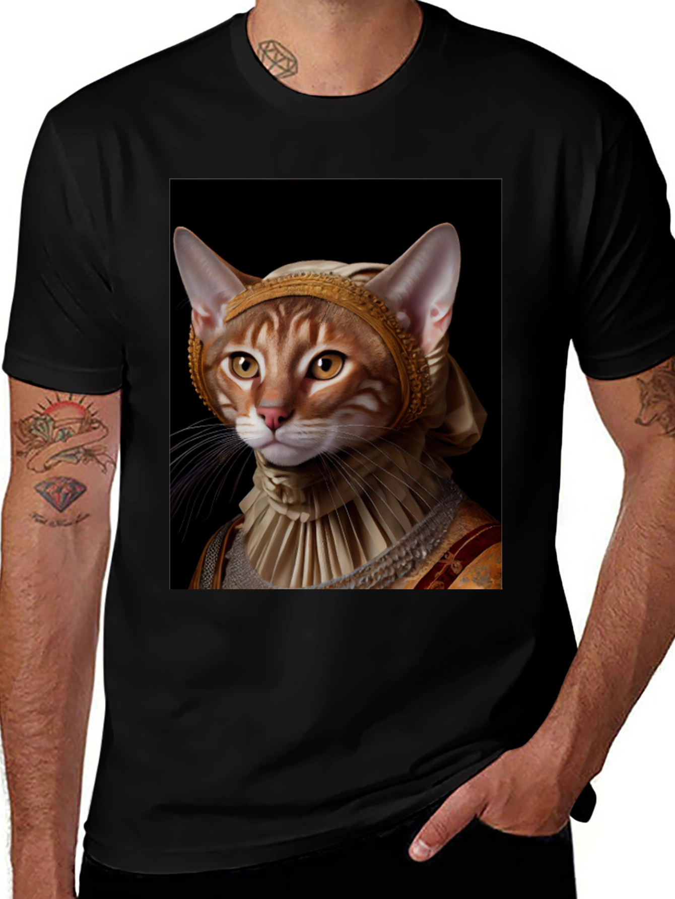 Variant 7 of Cat Renaissance Portrait T-Shirt