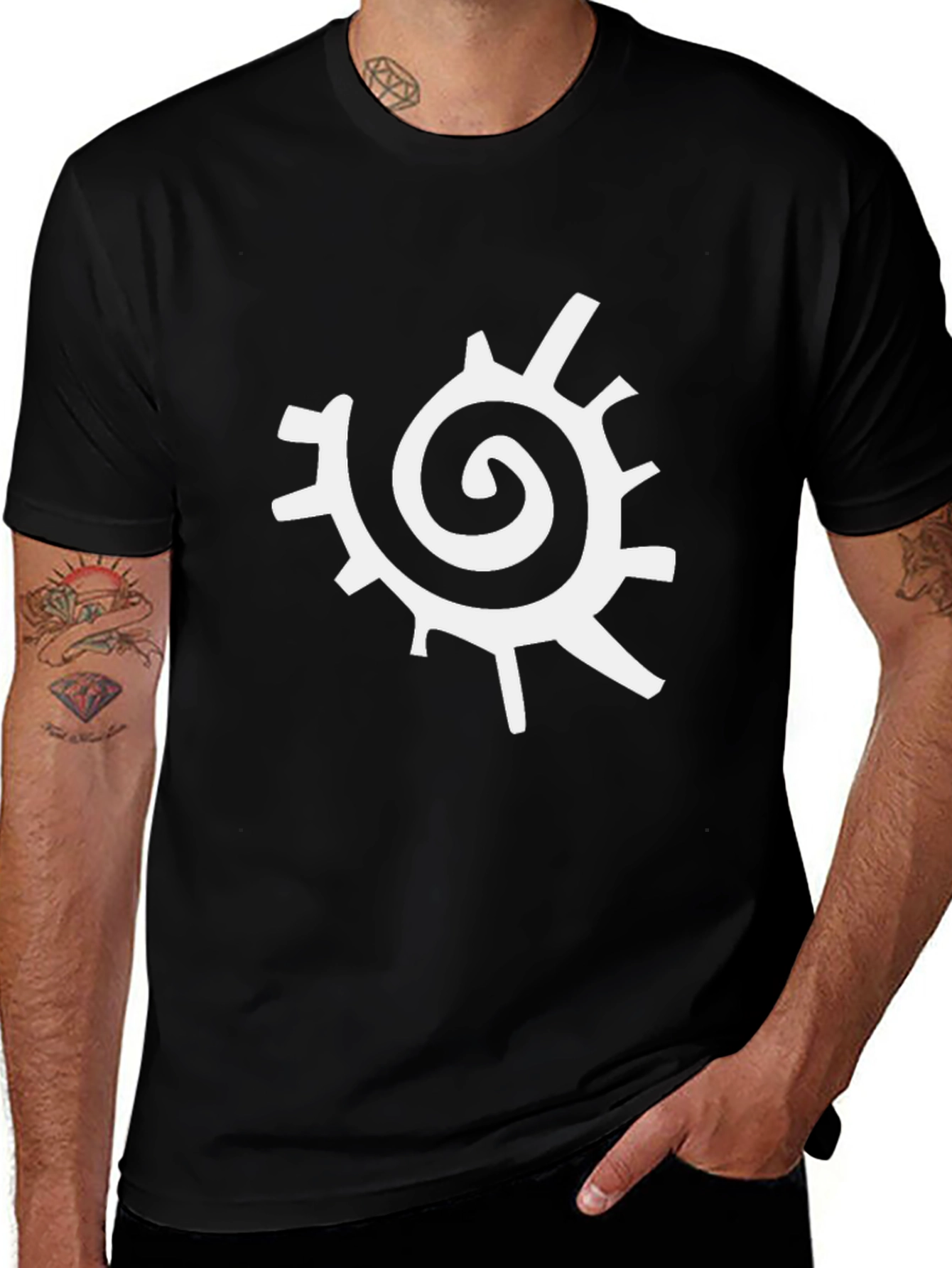 Variant 26 of Modern Graphic Tee - Abstract Sun Design