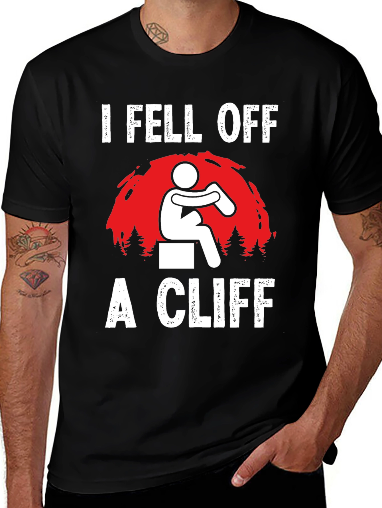 Variant 23 of I Fell Off A Cliff T-Shirt