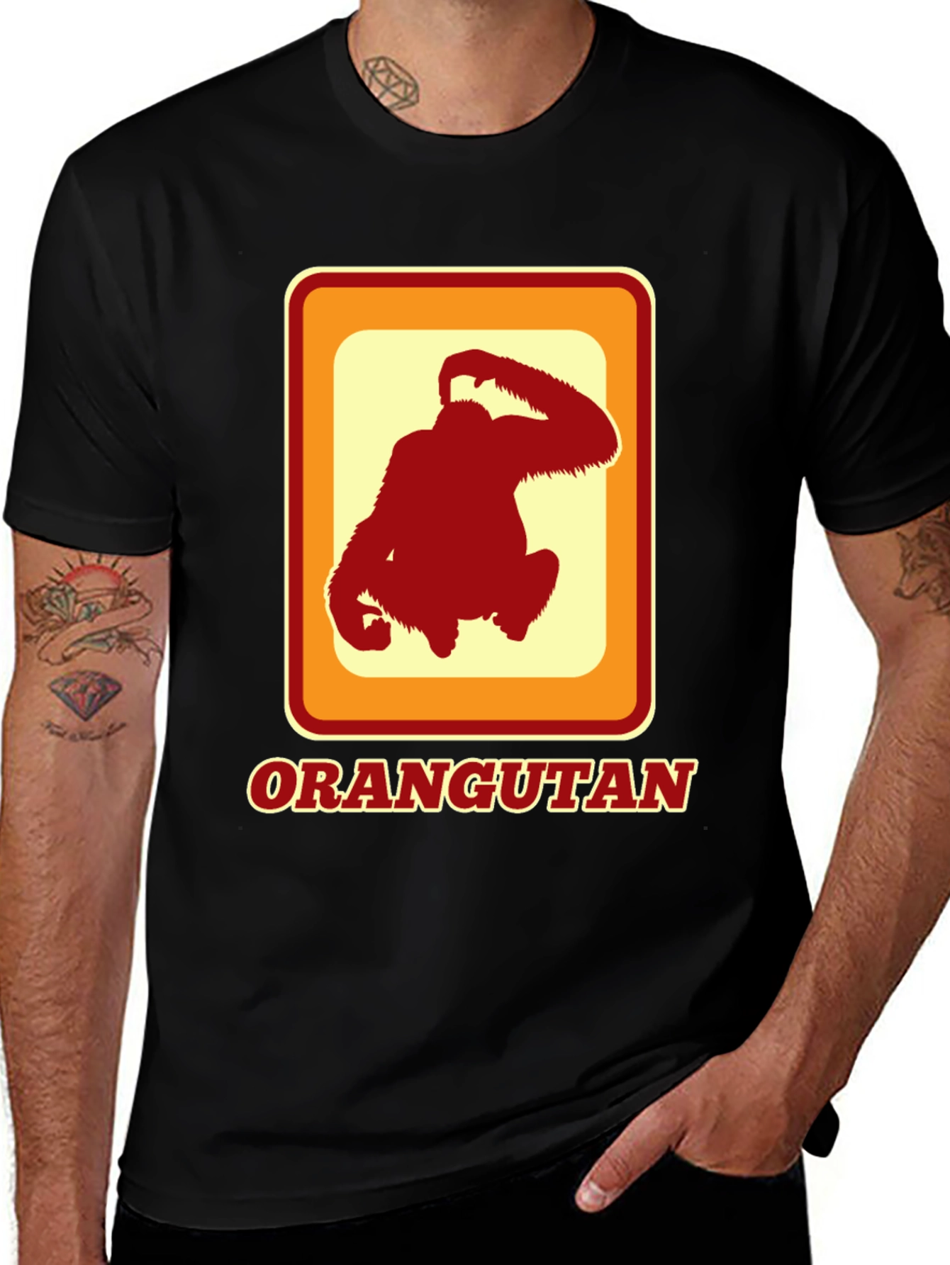 Variant 21 of Retro Orangutan T-Shirt - Vintage Style Tee