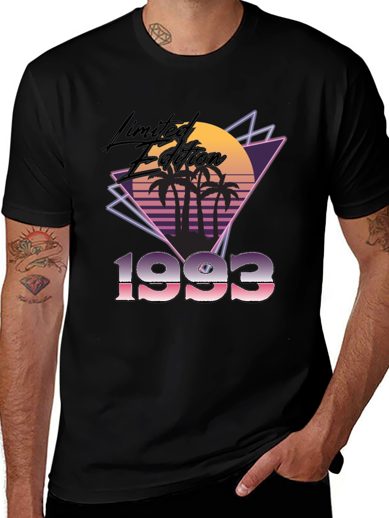 Variant 20 of Limited Edition 1993 Retro Style Black T-Shirt