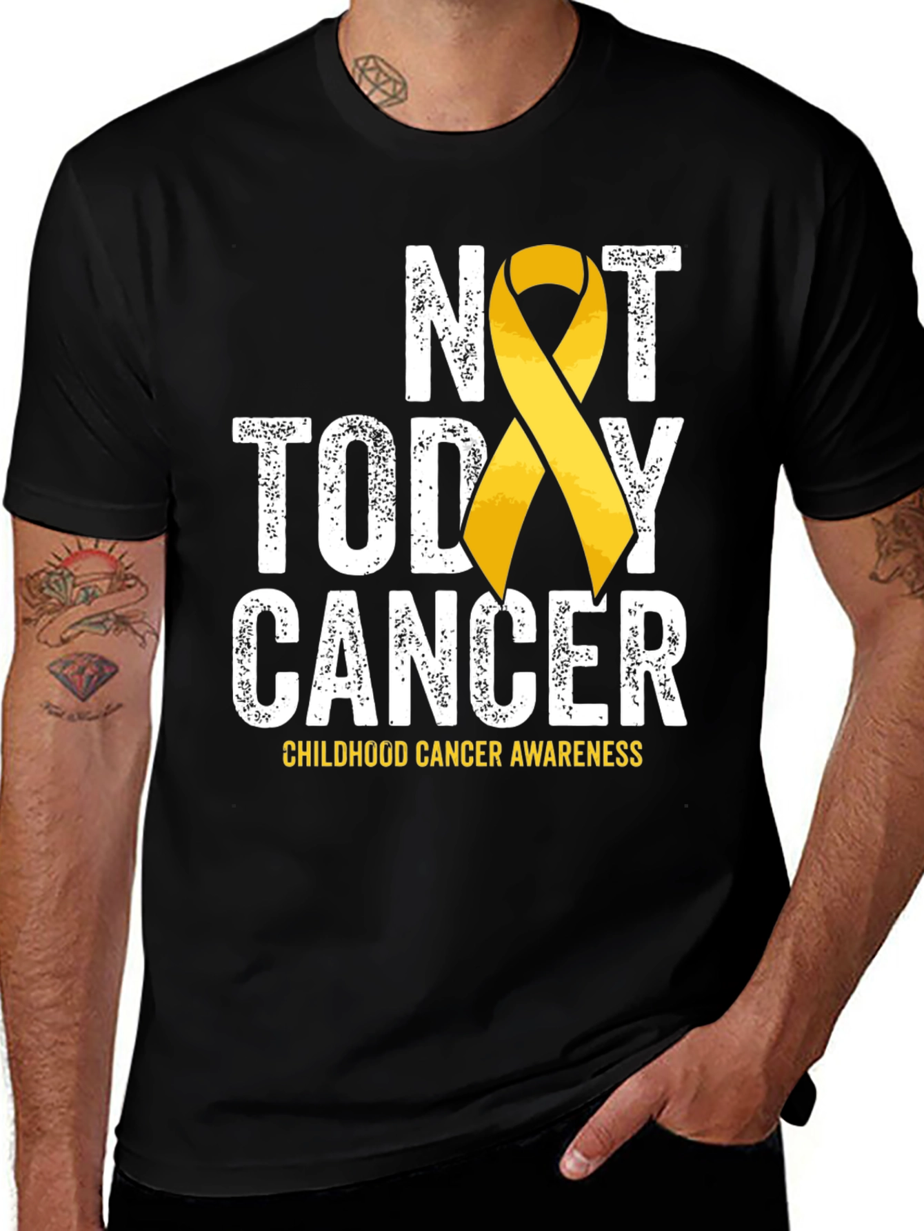Variant 26 of Not Today Cancer Childhood Awareness T-Shirt