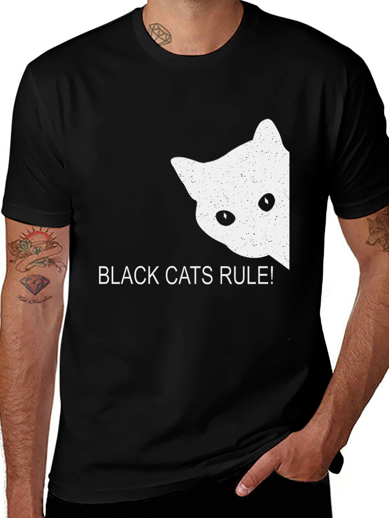 Variant 8 of Black Cats Rule Graphic T-Shirt