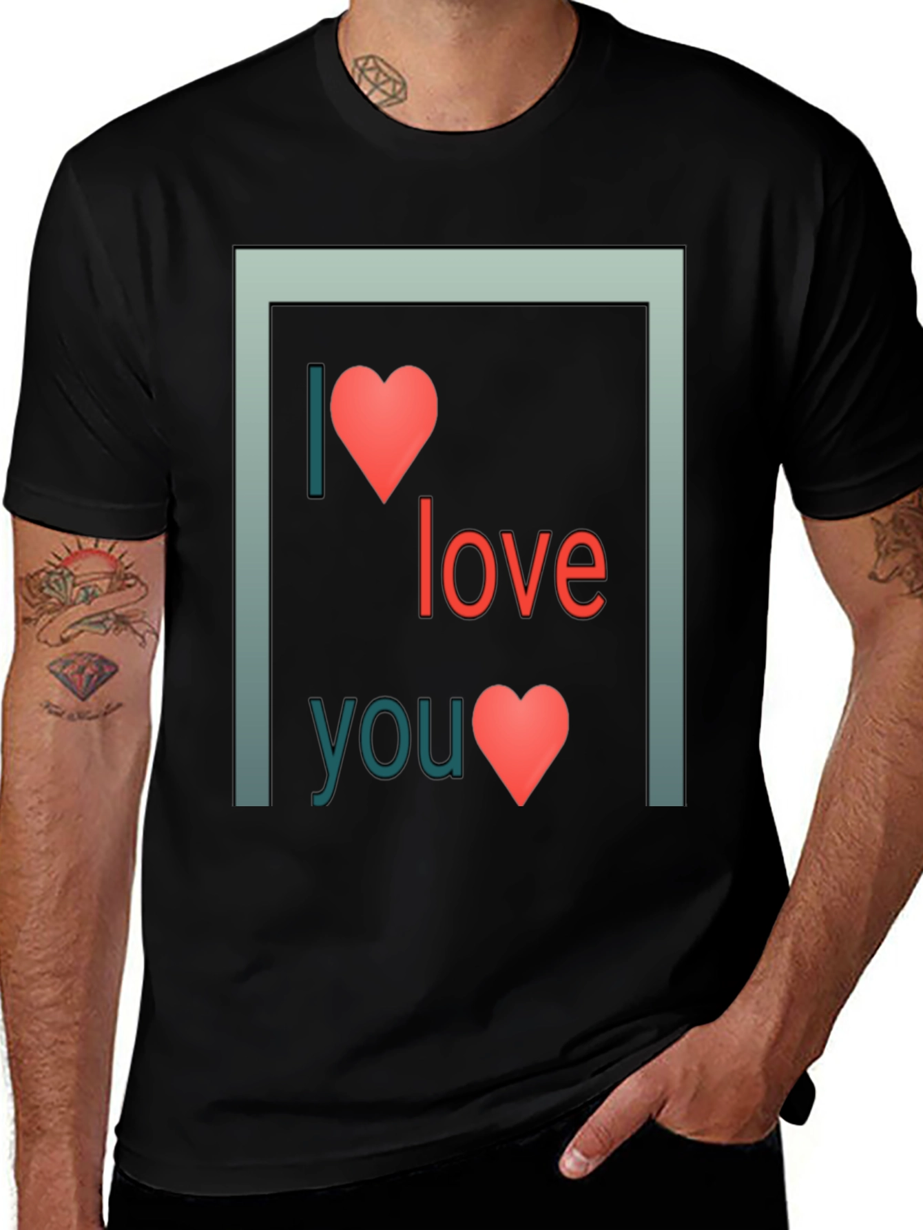Black I Love You Graphic Tee - Black main image