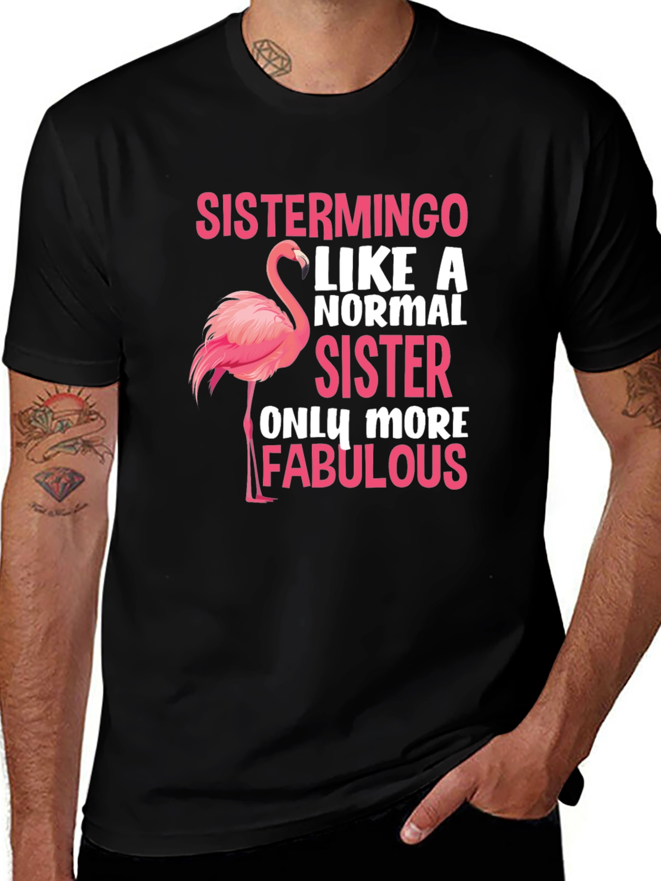 Sistermingo T-Shirt - Flamingo Sister Tee