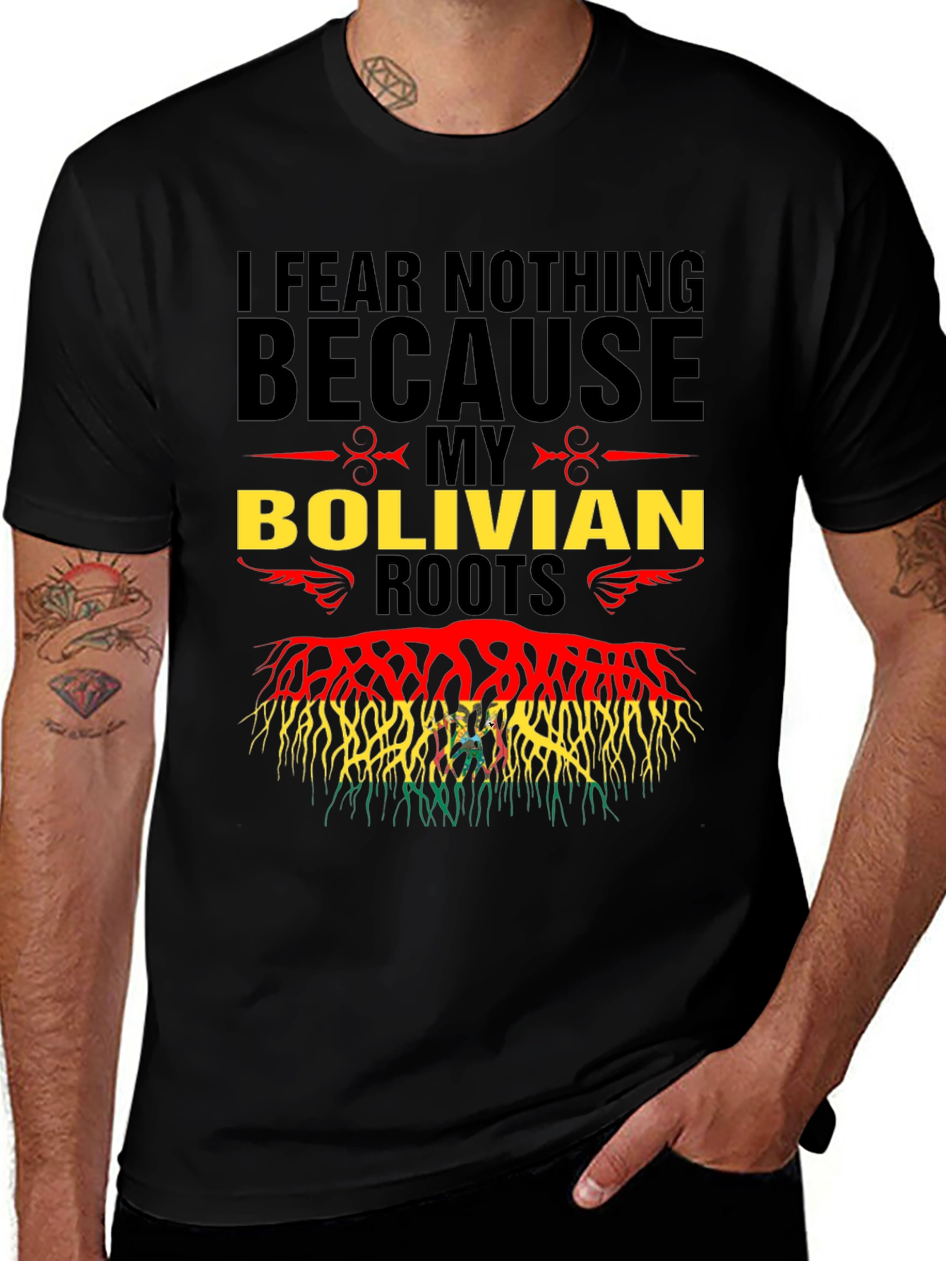 Bolivian Roots Graphic Tee - I Fear Nothing T-Shirt
