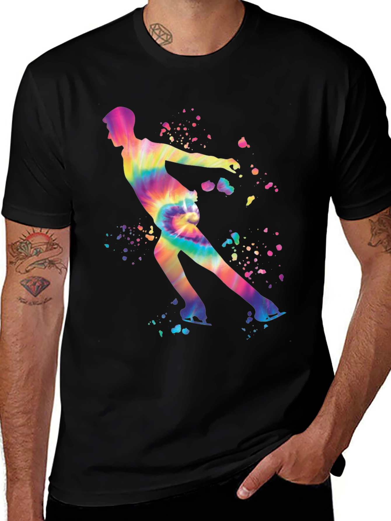 Variant 30 of Tie Dye Figure Skating T-Shirt