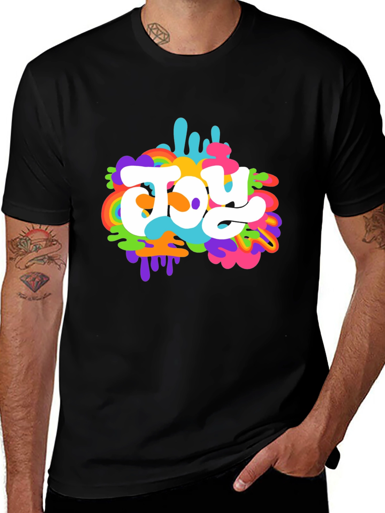 Variant 30 of Joy Graphic T-Shirt - Bold Colorful Design