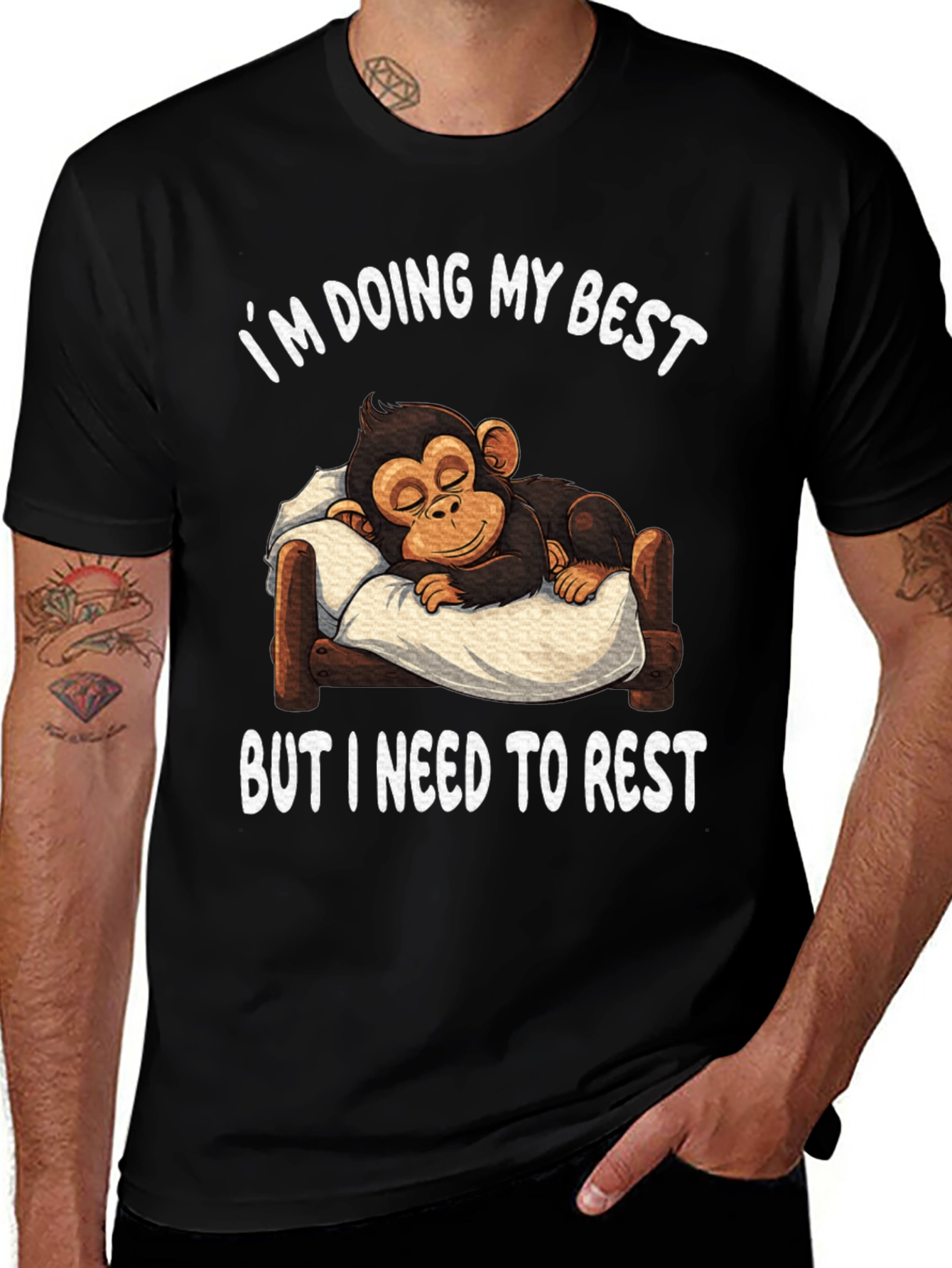 Variant 4 of I'm Doing My Best Monkey Rest T-Shirt