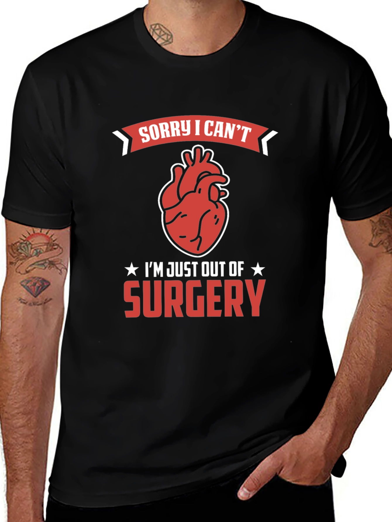 Variant 8 of Sorry I Can't Surgery T-Shirt - Funny Recovery Tee