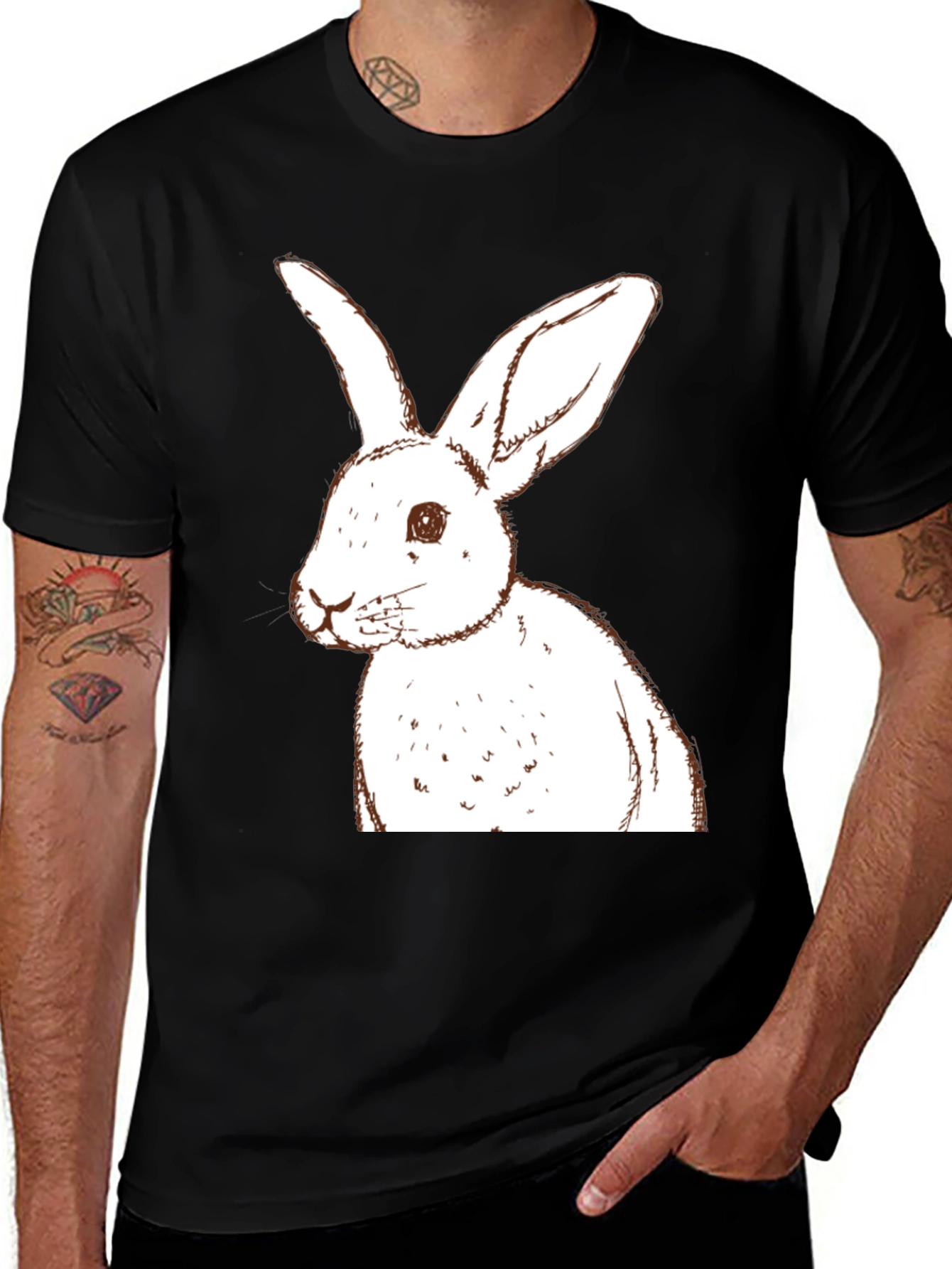Variant 19 of Rabbit Graphic Tee - Cute Animal T-Shirt
