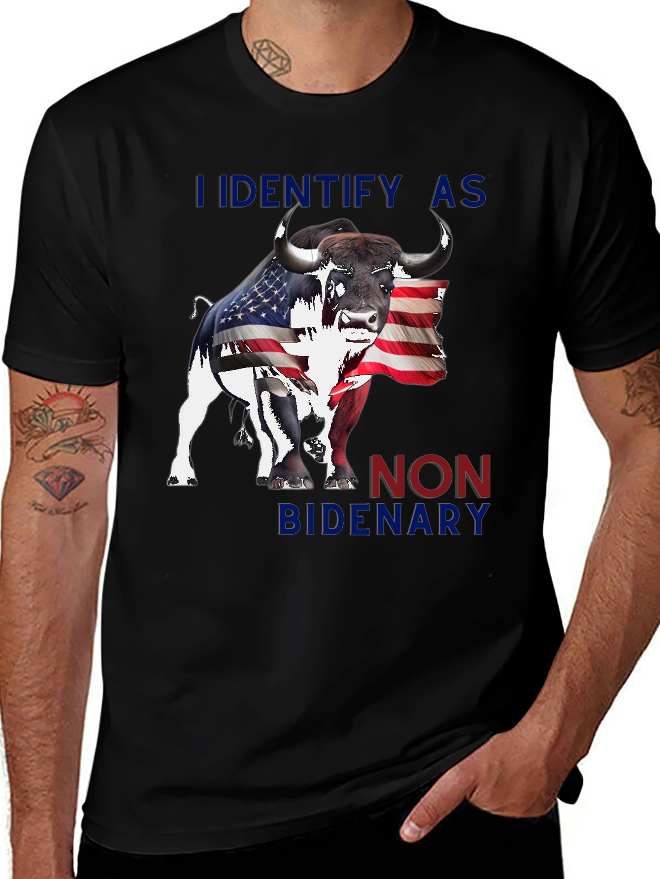 Variant 11 of I Identify as Non Bidenary T-Shirt