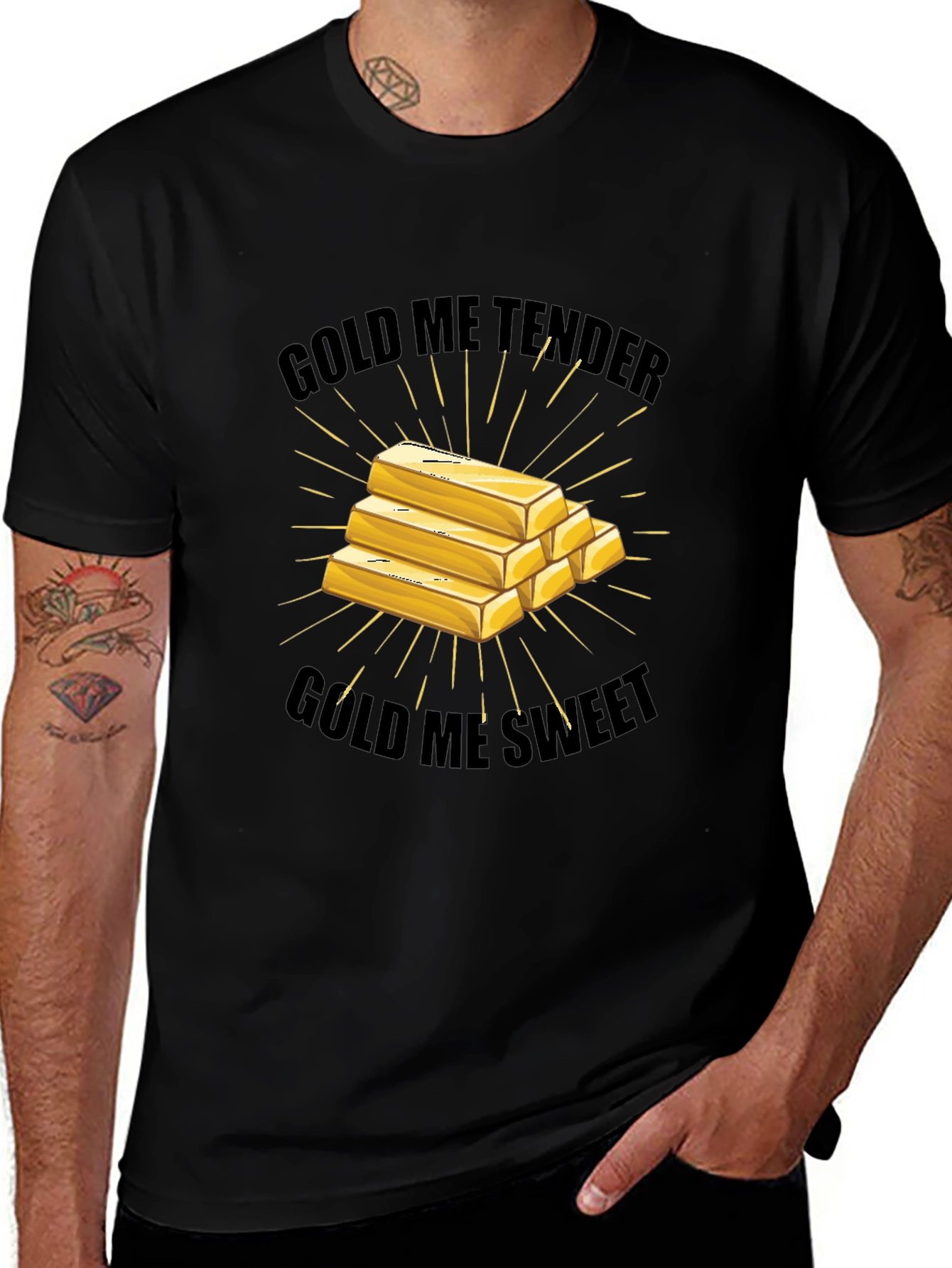Variant 13 of Gold Me Tender Tee - Sweet Gold Ingot Design