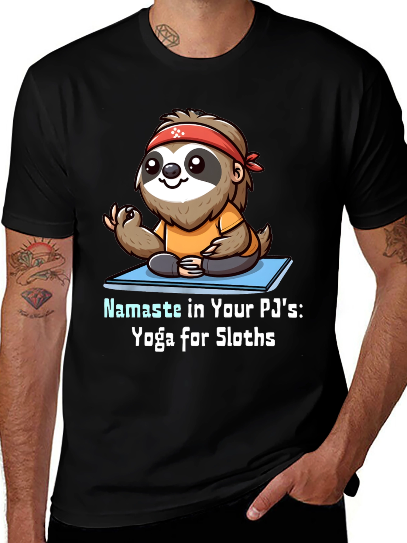 Variant 30 of Sloth Yoga Namaste Graphic T-Shirt