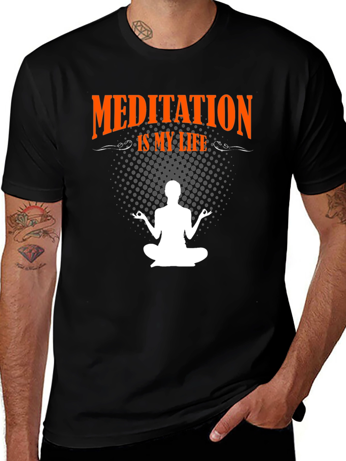 Variant 24 of Meditation is My Life T-Shirt - Black