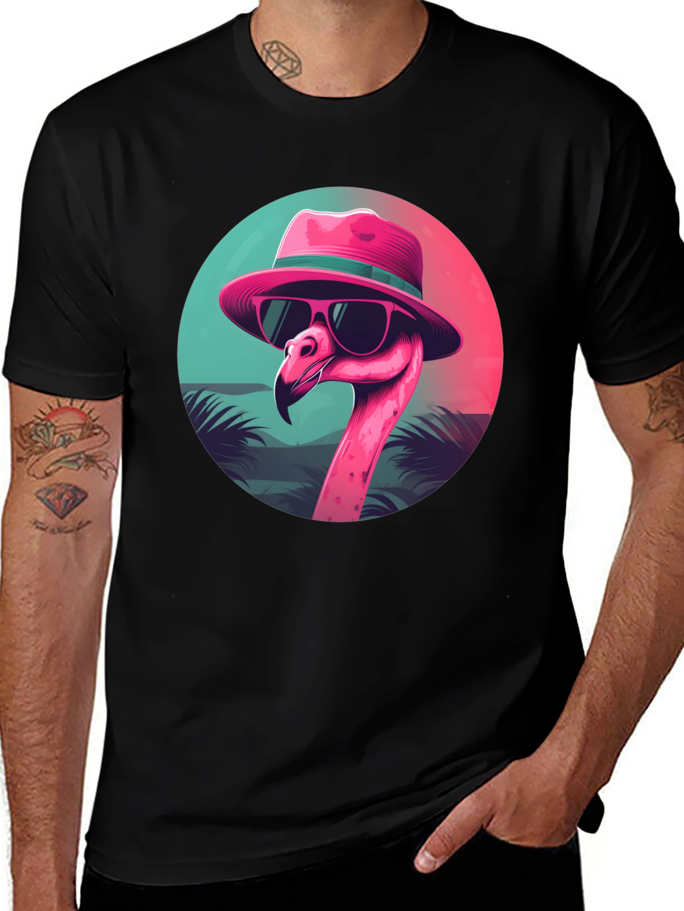 Variant 11 of Cool Flamingo Graphic Tee