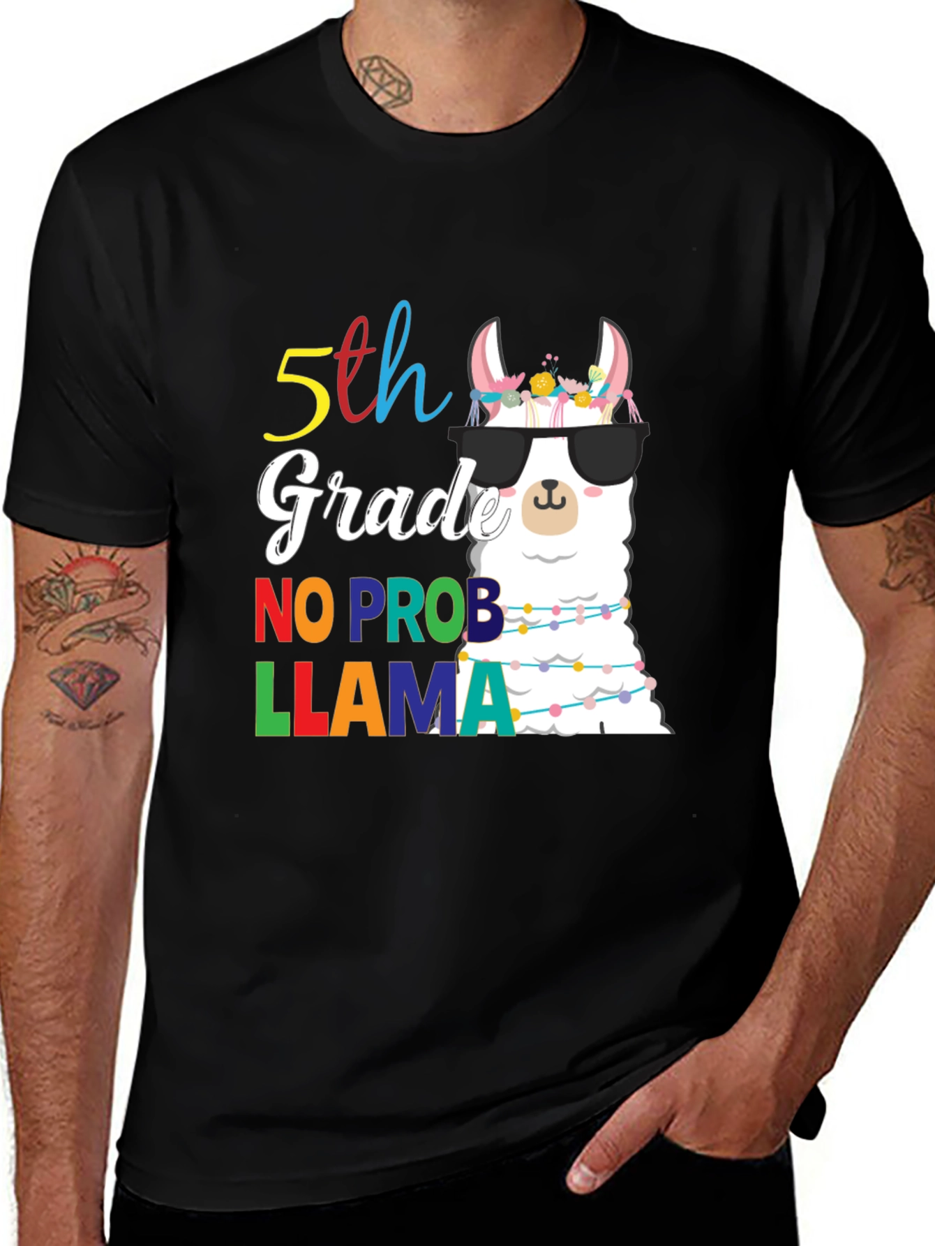 5th Grade No Prob Llama T-Shirt