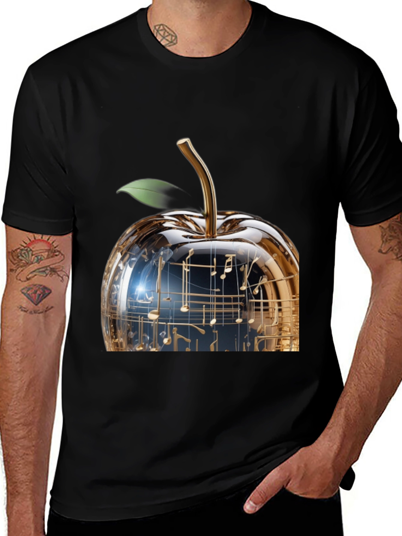 Variant 3 of Musical Apple Graphic T-Shirt
