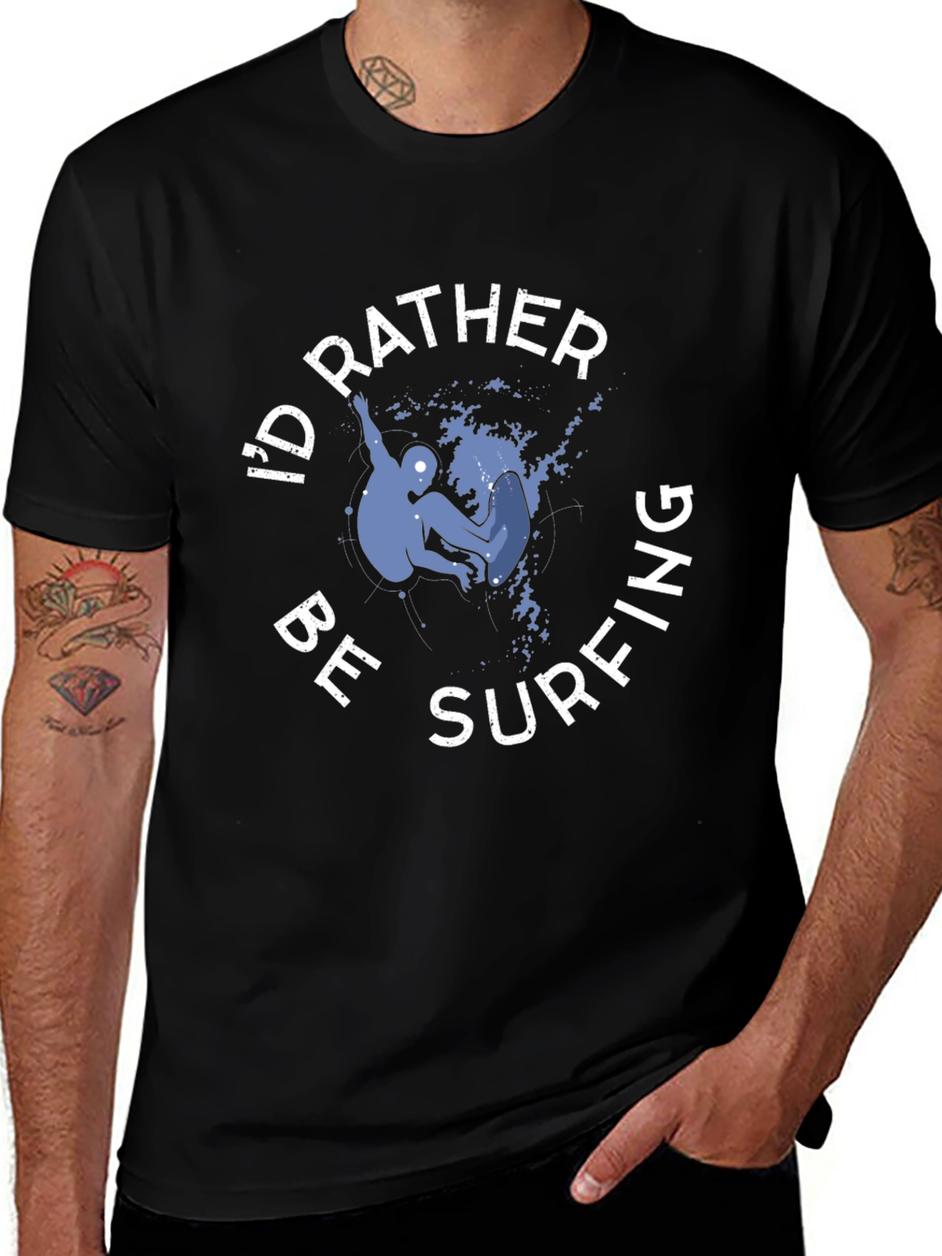 Variant 10 of I'd Rather Be Surfing Graphic T-Shirt