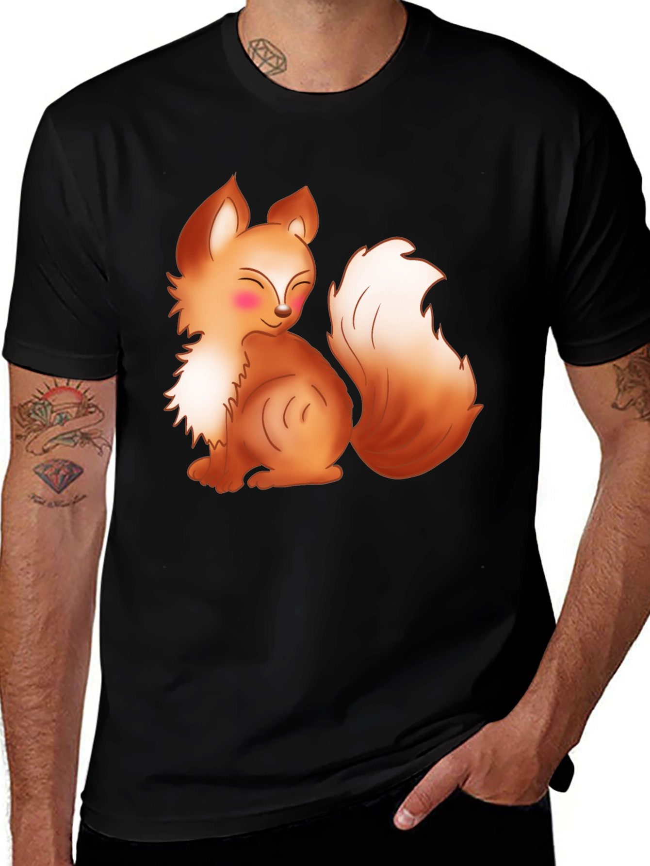 Variant 29 of Cute Cartoon Fox Graphic T-Shirt