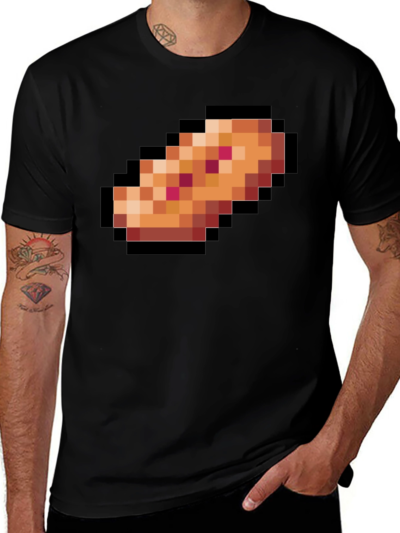 Variant 7 of Pixel Art Bread T-Shirt - Gamer Style Tee