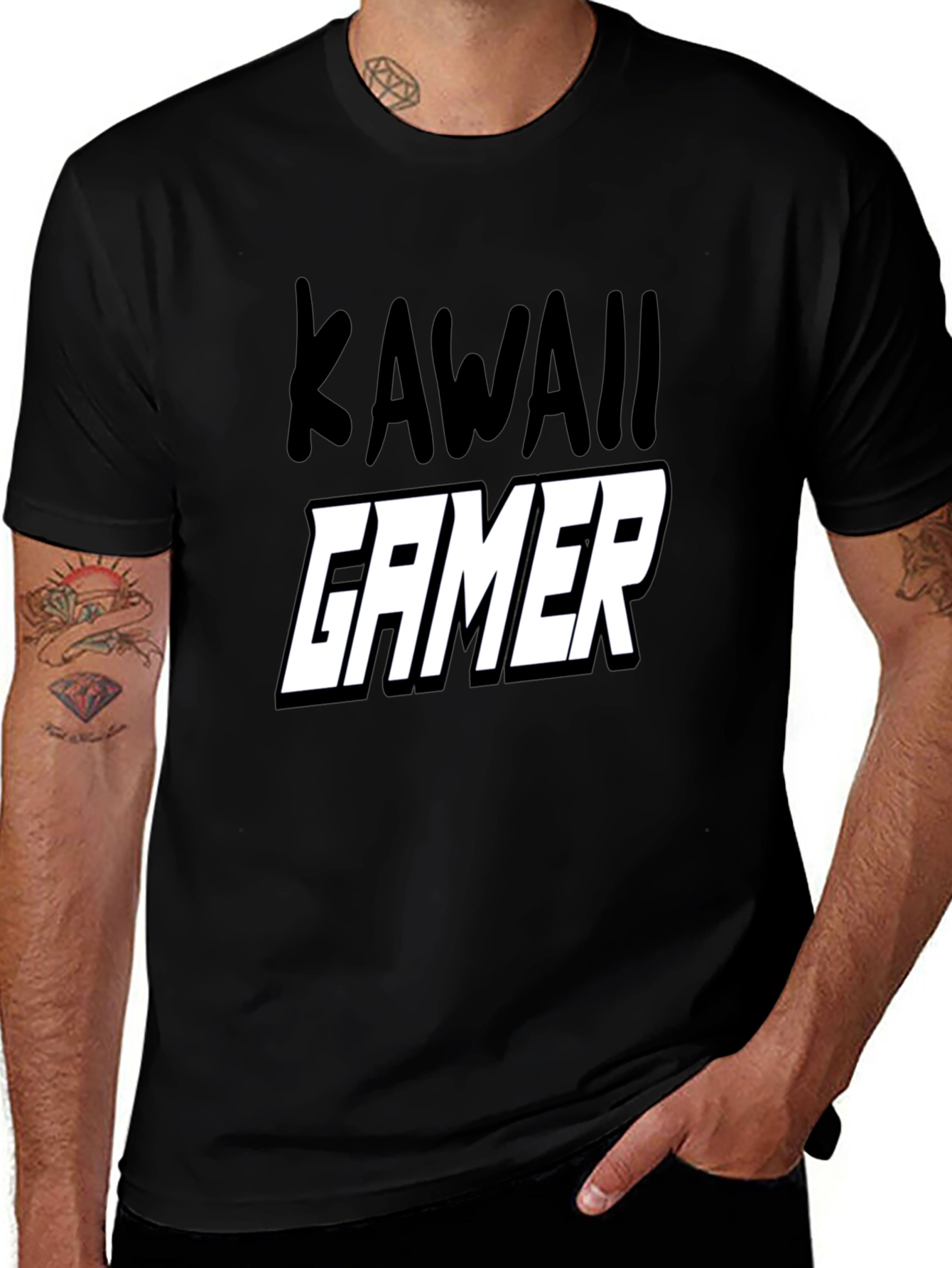 Variant 29 of Kawaii Gamer Black T-Shirt