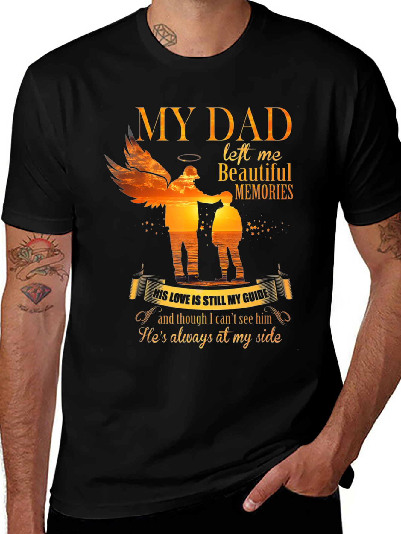 My Dad Left Me Beautiful Memories T-Shirt