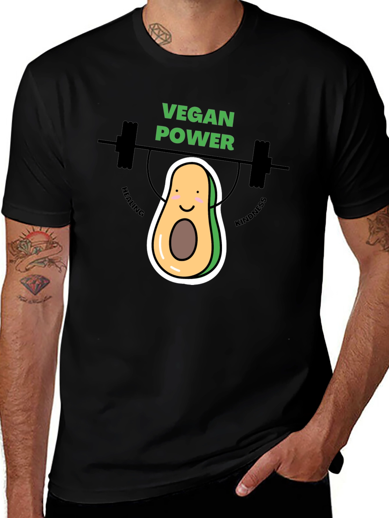Variant 2 of Vegan Power Avocado Graphic Tee