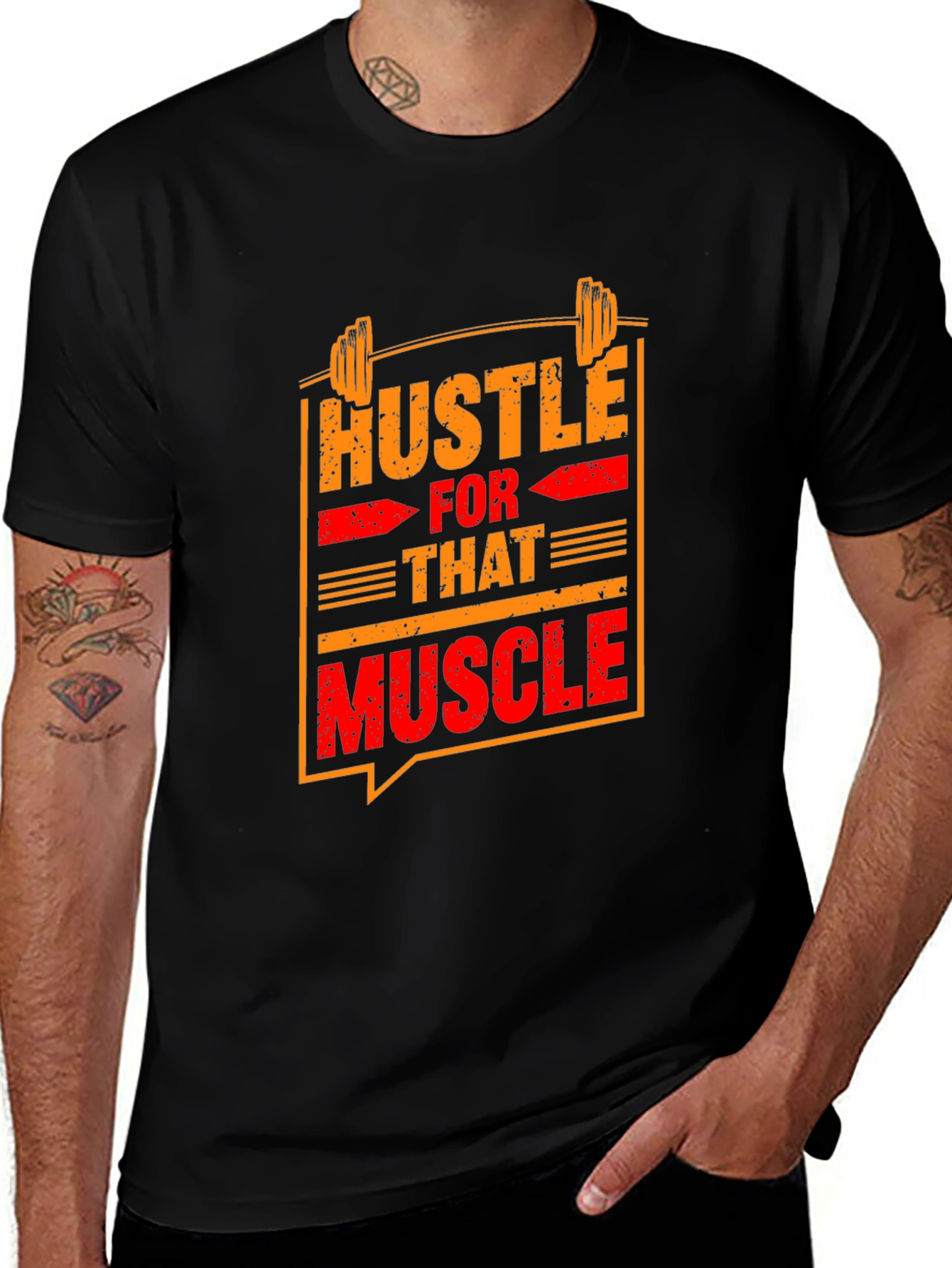 Variant 7 of Hustle For That Muscle Black T-Shirt