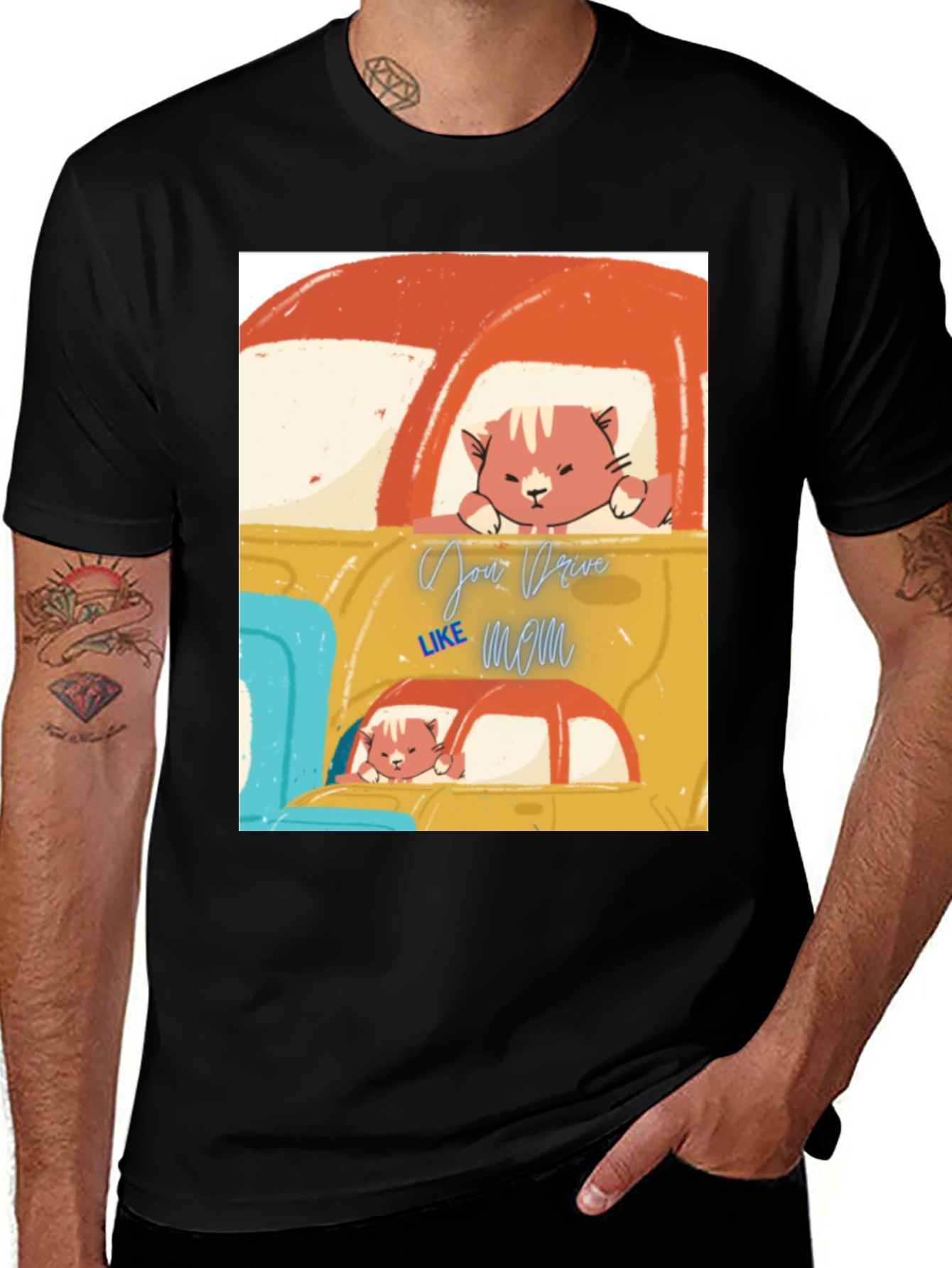 Variant 10 of Cat Driver T-Shirt - Your Drive Like Mom