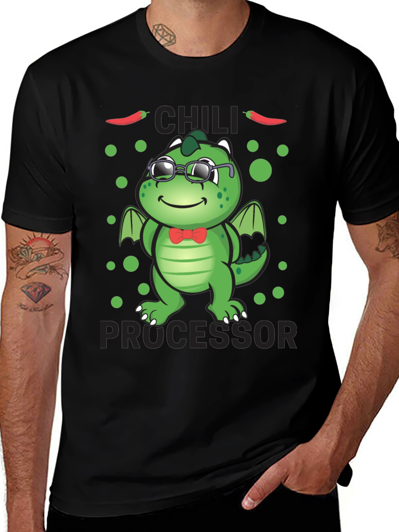 Variant 28 of Chili Processor T-Shirt - Cute Dragon Design