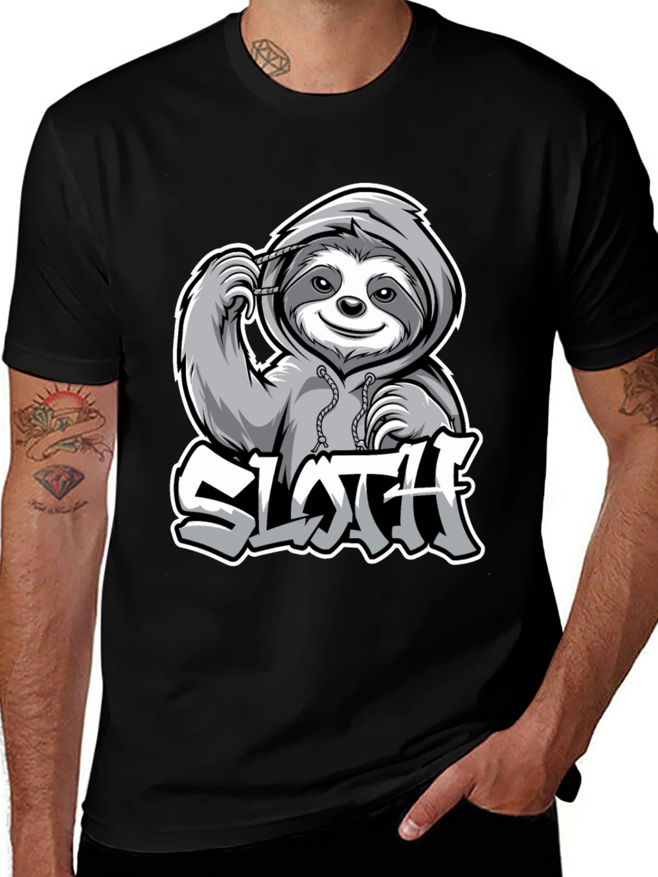 Variant 15 of Sloth Graphic Tee - Lazy Day Style