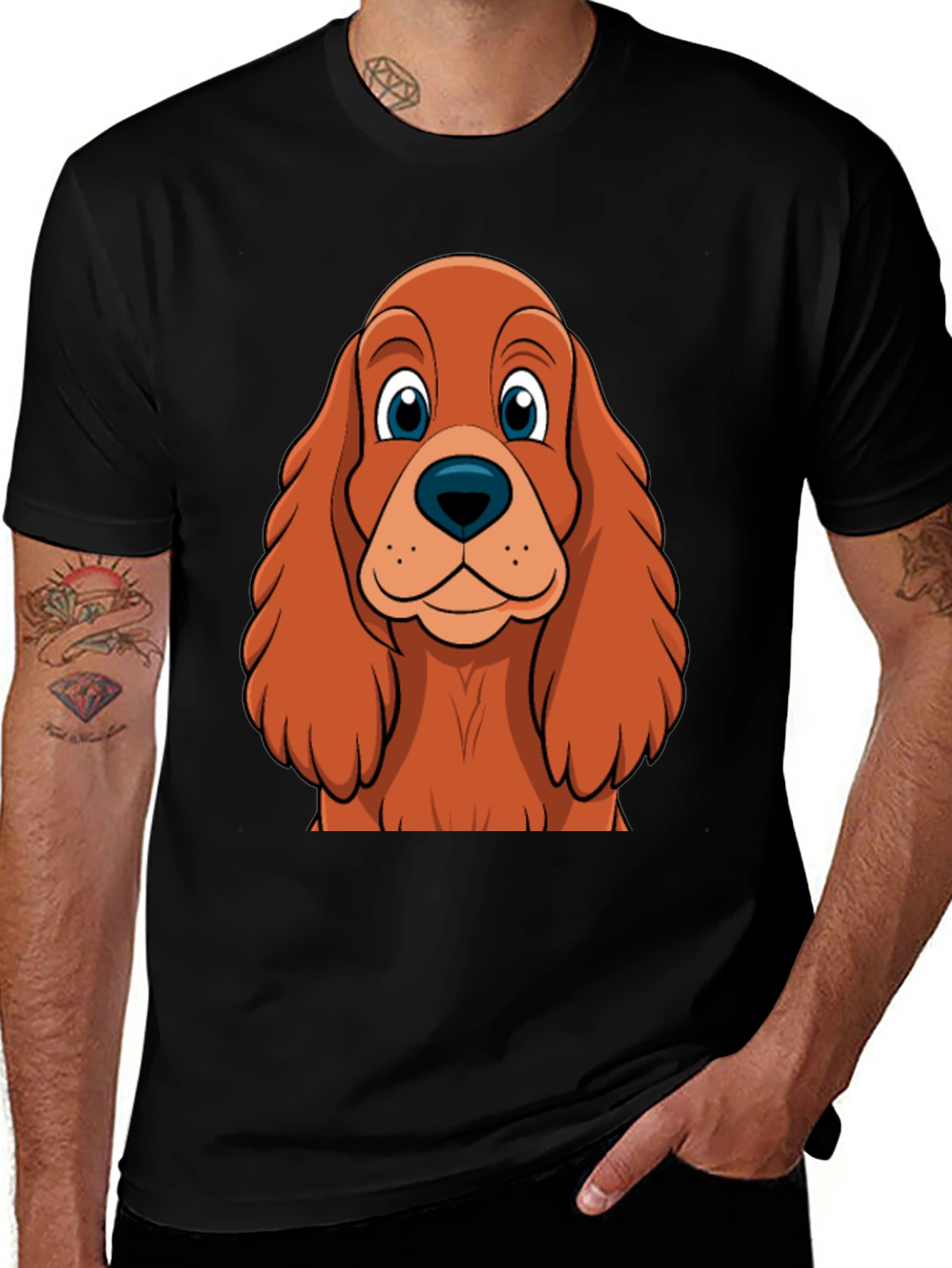 Cute Cocker Spaniel Dog Graphic T-Shirt